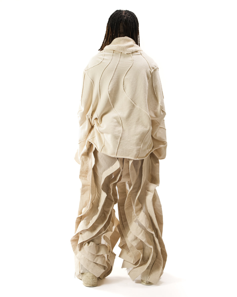 UNDYED REVERSIBLE SHEER POST HUMAN PANTS