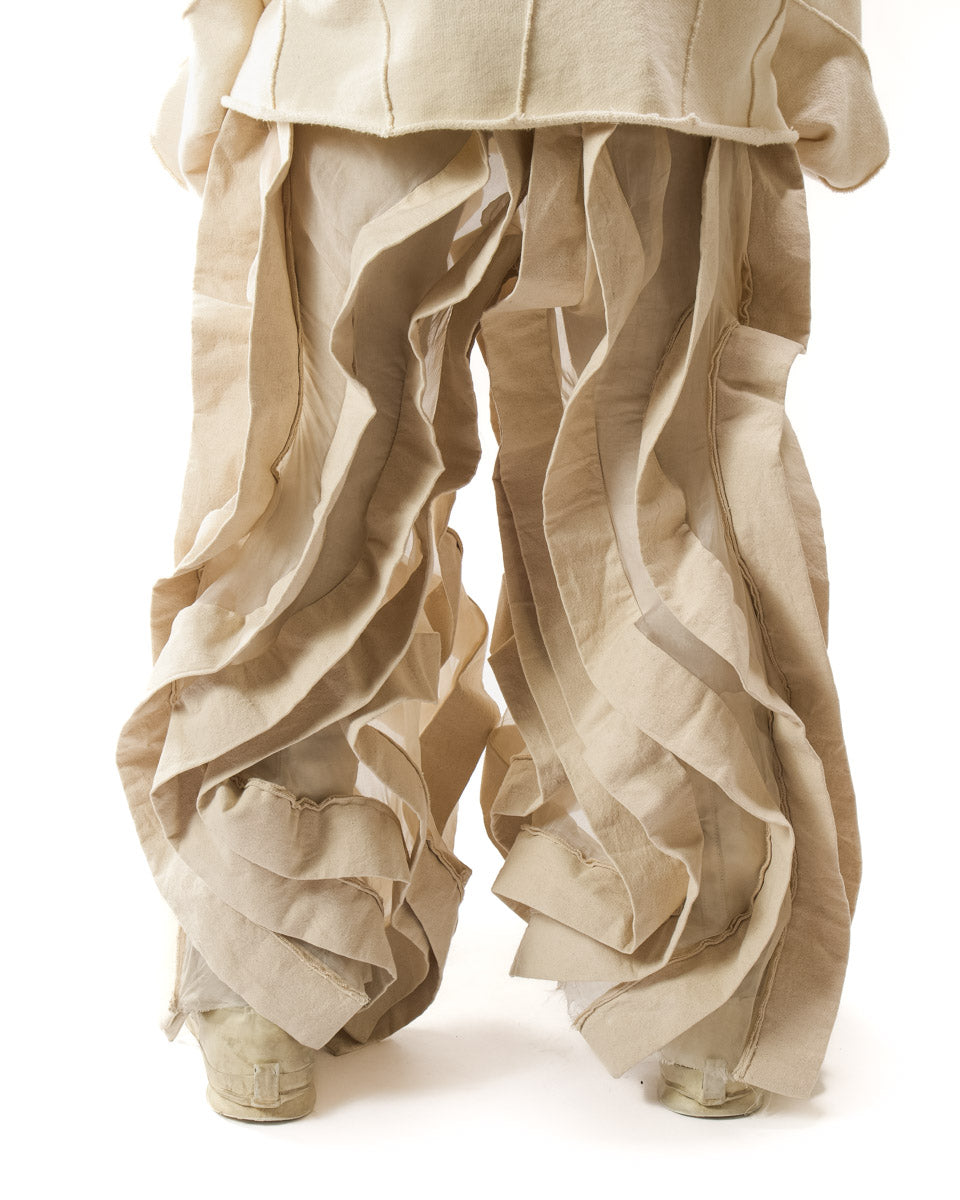 UNDYED REVERSIBLE SHEER POST HUMAN PANTS