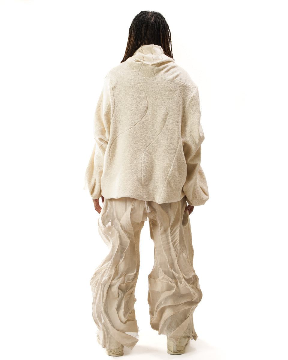 UNDYED REVERSIBLE SHEER POST HUMAN PANTS
