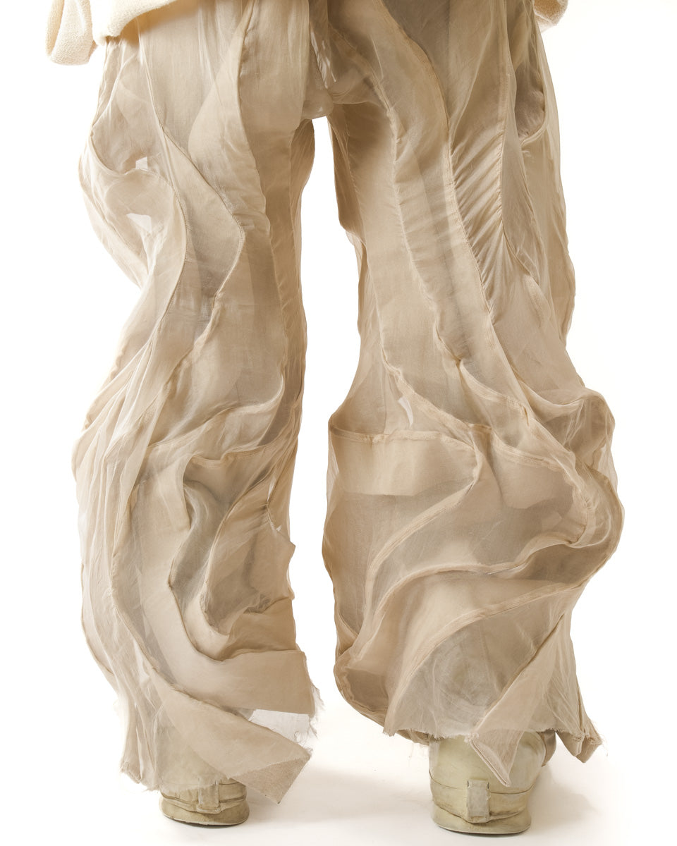 UNDYED REVERSIBLE SHEER POST HUMAN PANTS