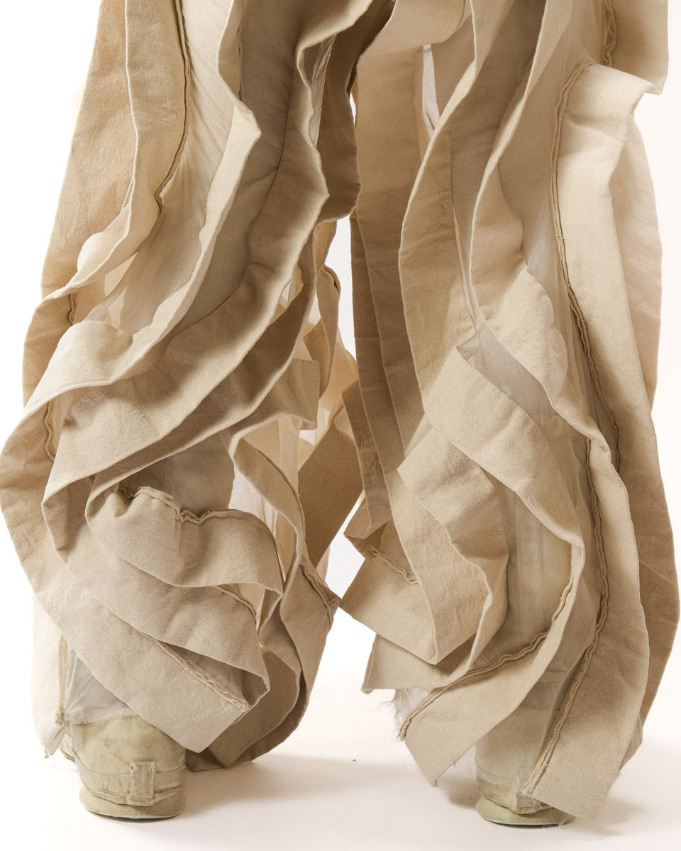 UNDYED REVERSIBLE SHEER POST HUMAN PANTS