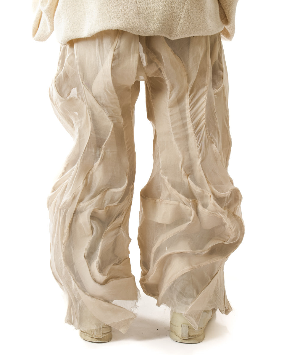 UNDYED REVERSIBLE SHEER POST HUMAN PANTS