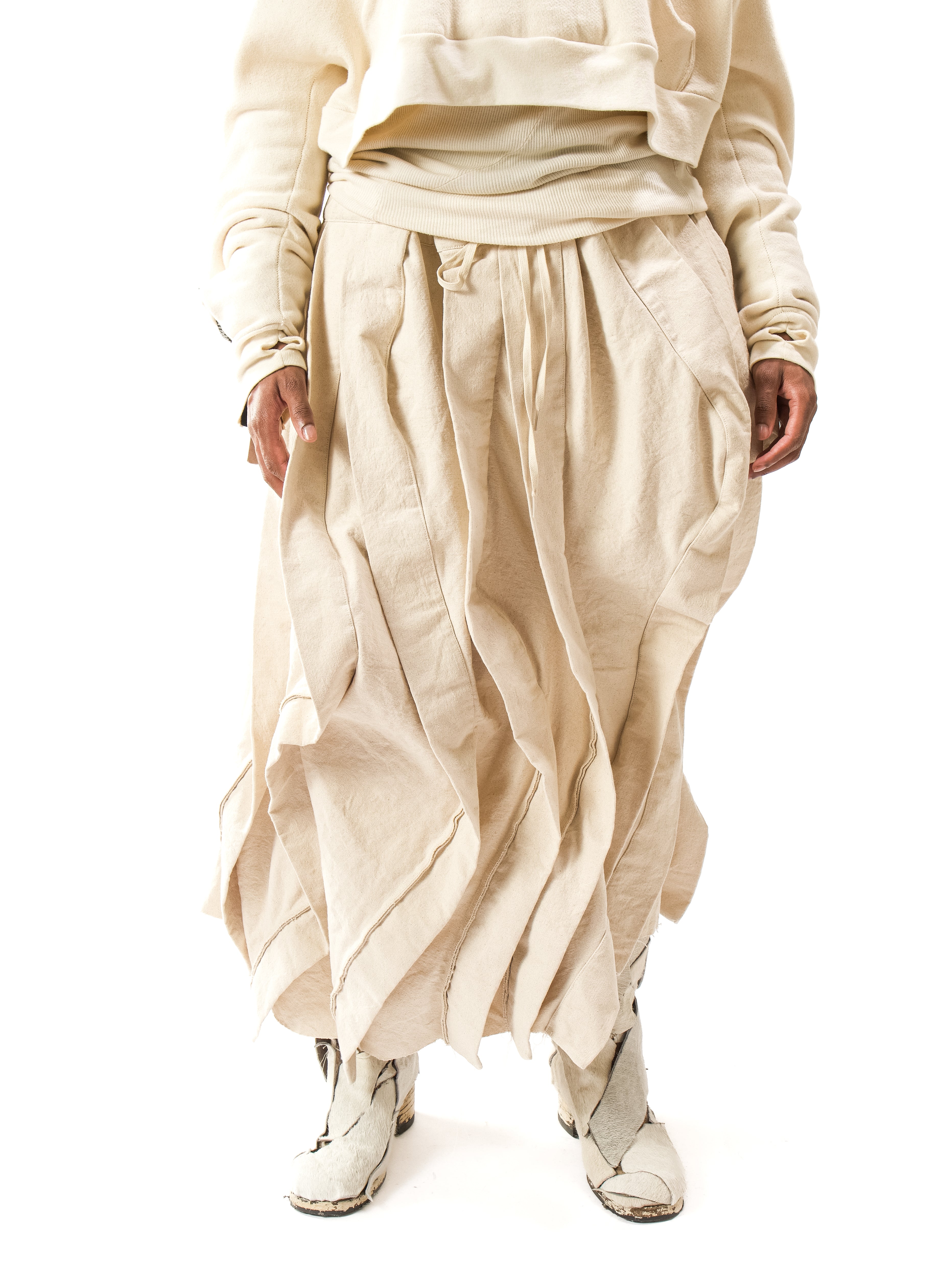 SAMPLE UNDYED REVERSIBLE POST HUMAN SKIRT