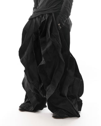 ALL BLACK REVERSIBLE POST HUMAN PANTS
