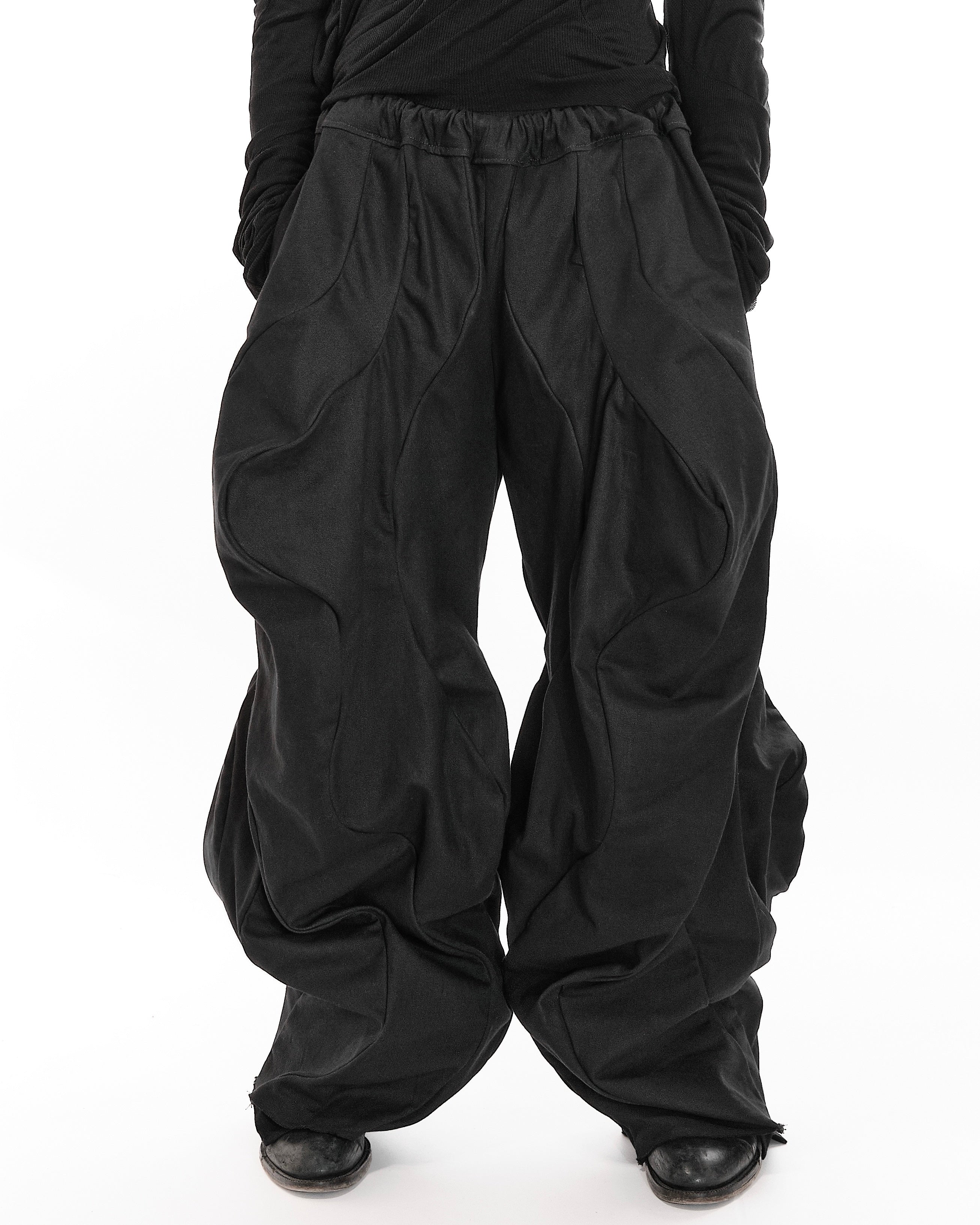 ALL BLACK REVERSIBLE POST HUMAN PANTS