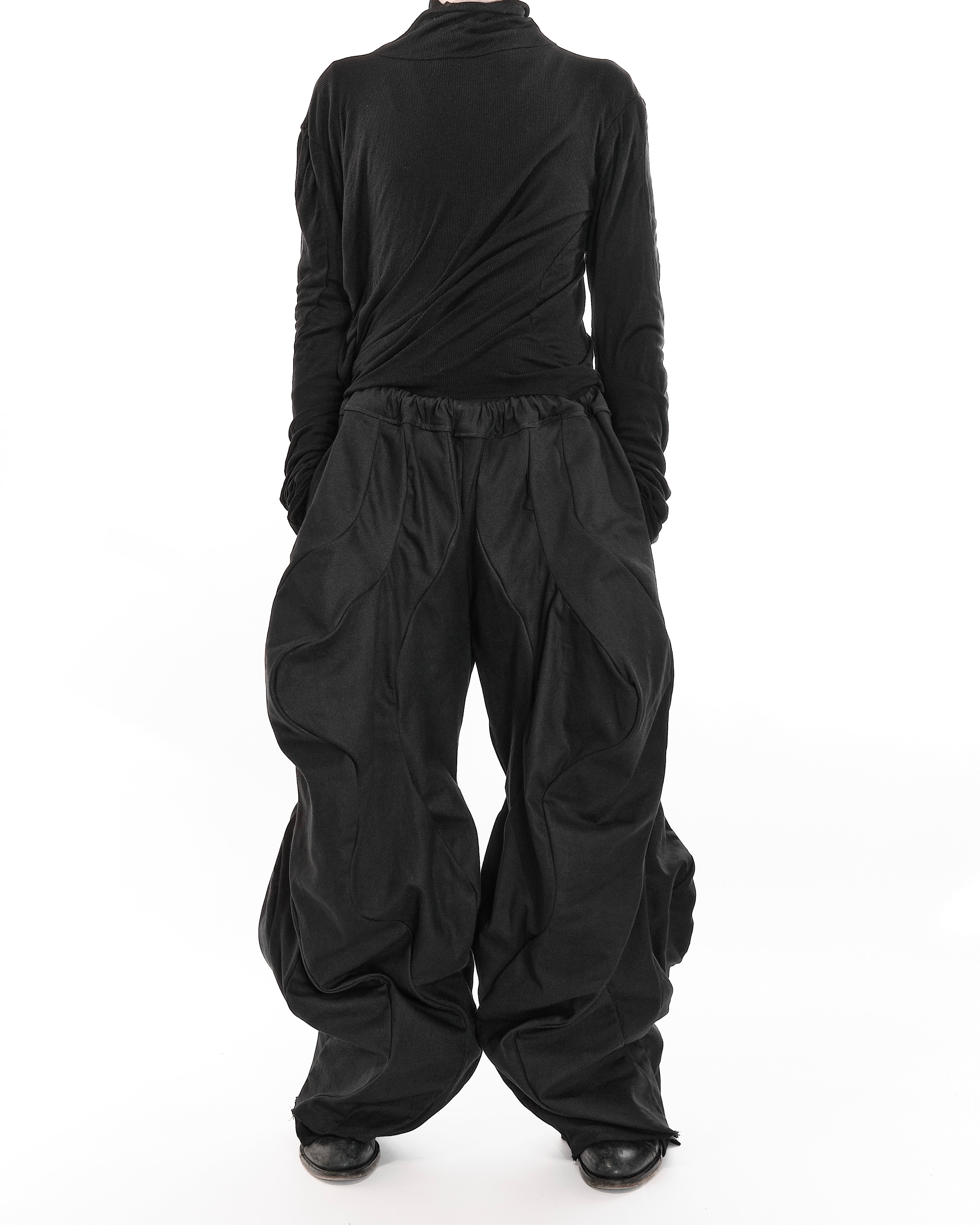 ALL BLACK REVERSIBLE POST HUMAN PANTS