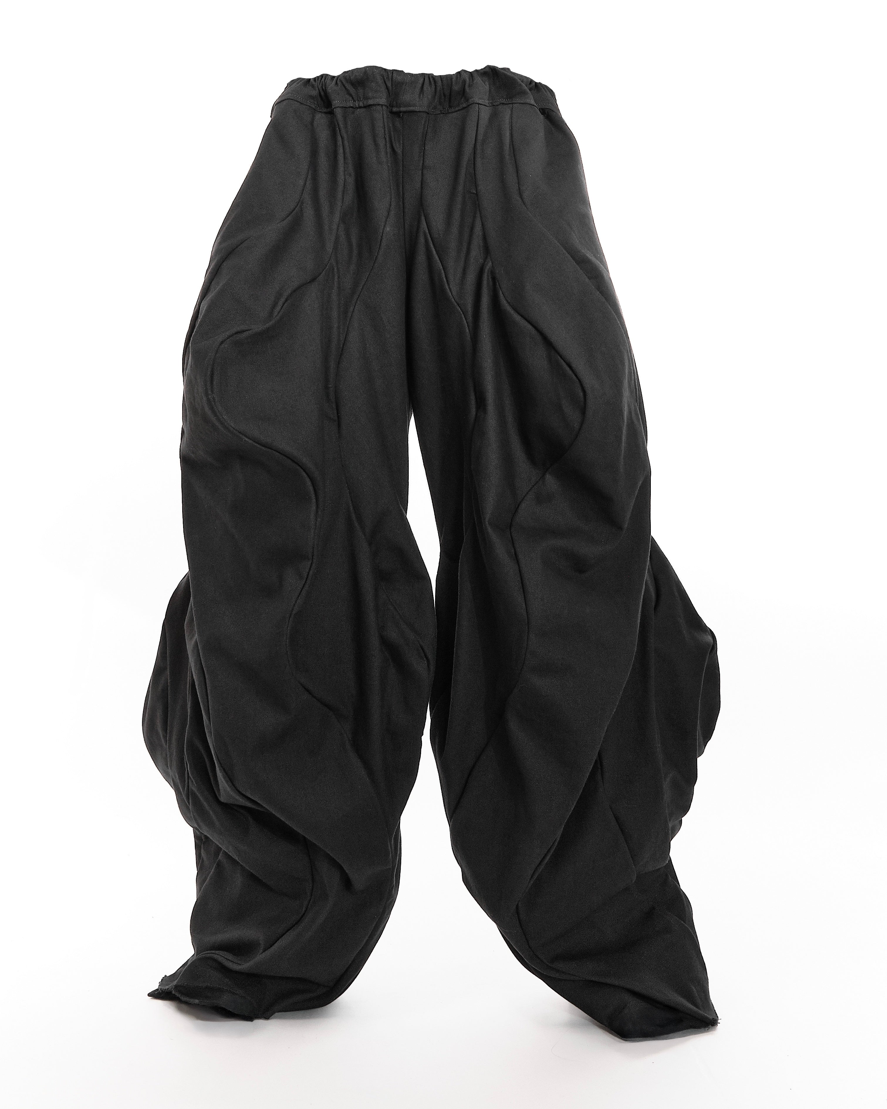 ALL BLACK REVERSIBLE POST HUMAN PANTS