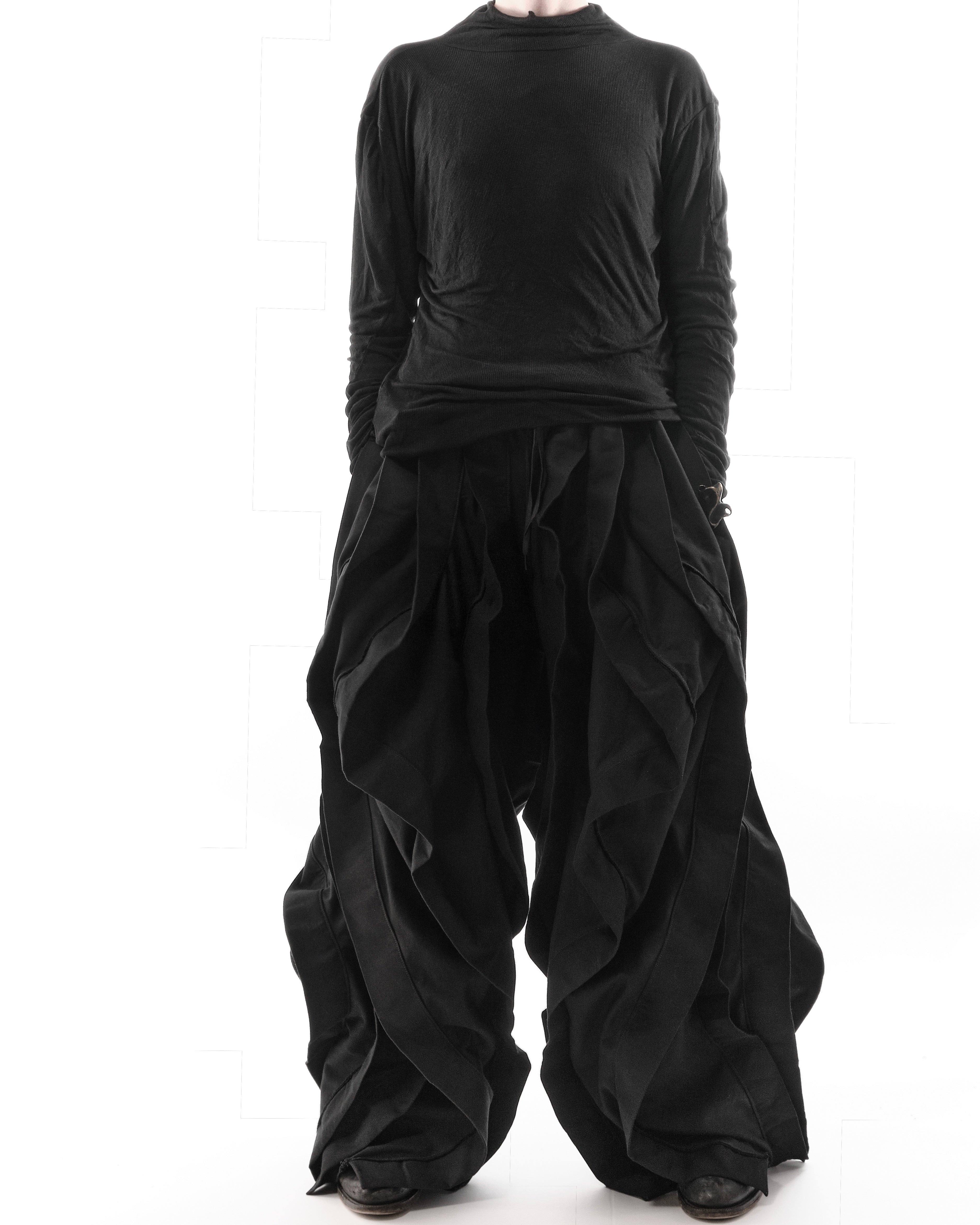ALL BLACK REVERSIBLE POST HUMAN PANTS