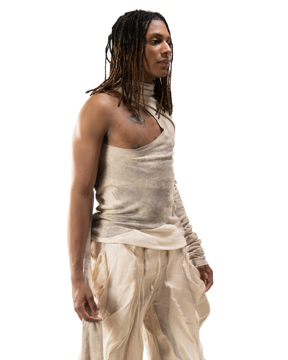 OXIDIZED IRON REVERSIBLE SPLIT TURTLENECK