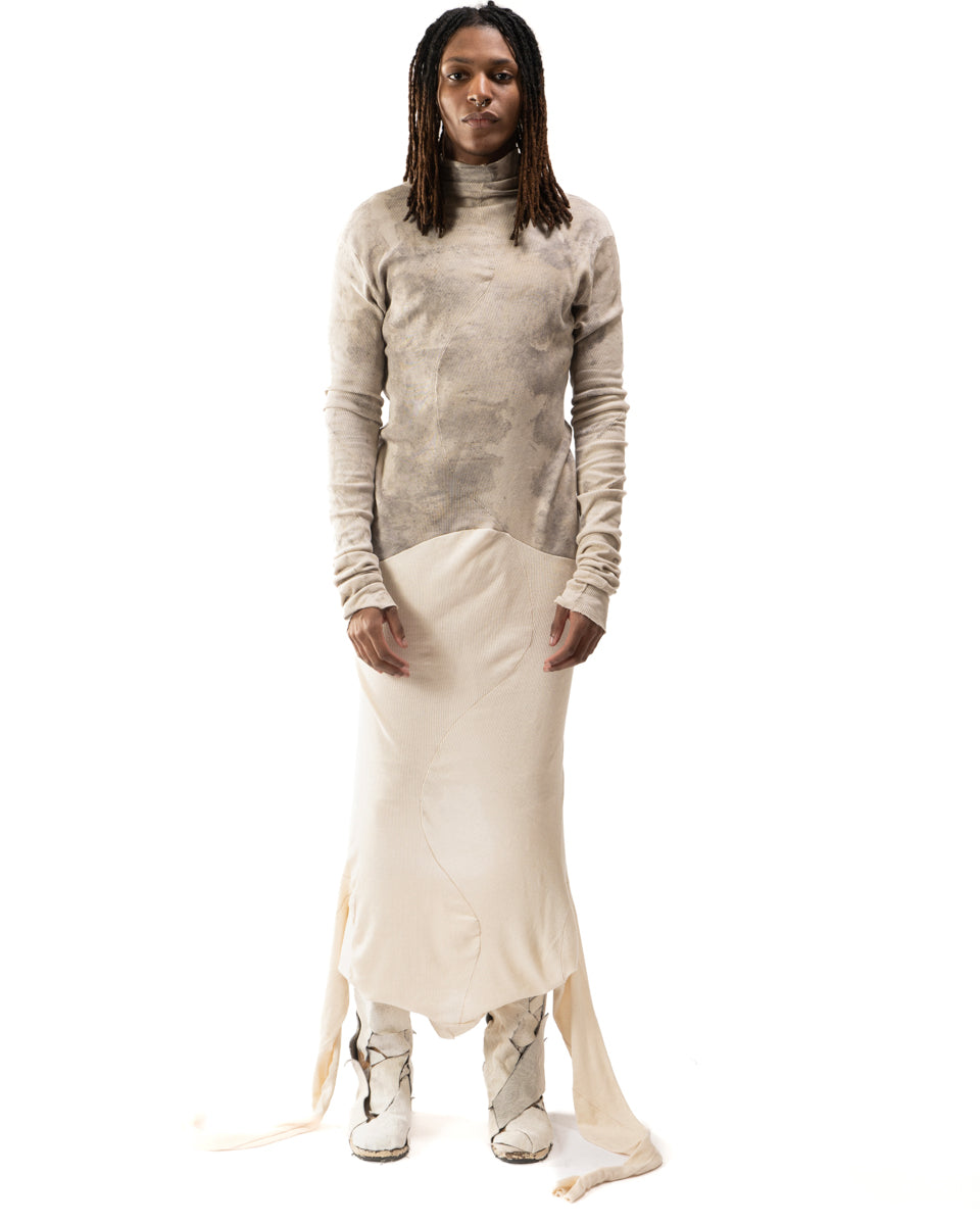 OXIDIZED IRON REVERSIBLE SPLIT TURTLENECK