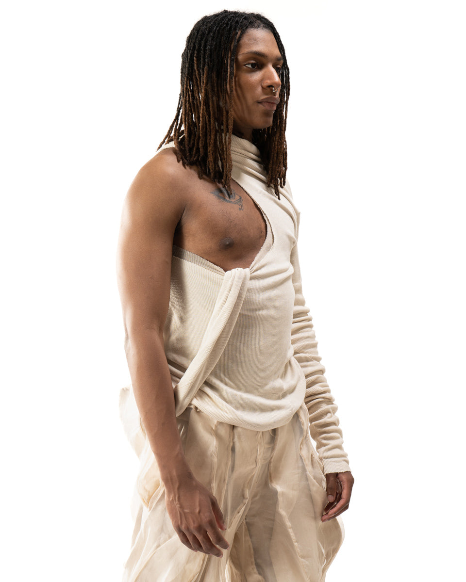 OXIDIZED IRON REVERSIBLE SPLIT TURTLENECK