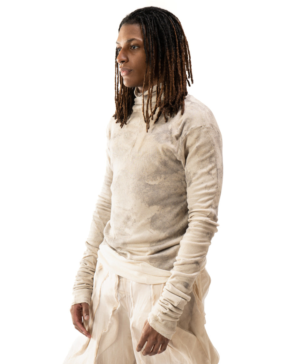 OXIDIZED IRON REVERSIBLE SPLIT TURTLENECK