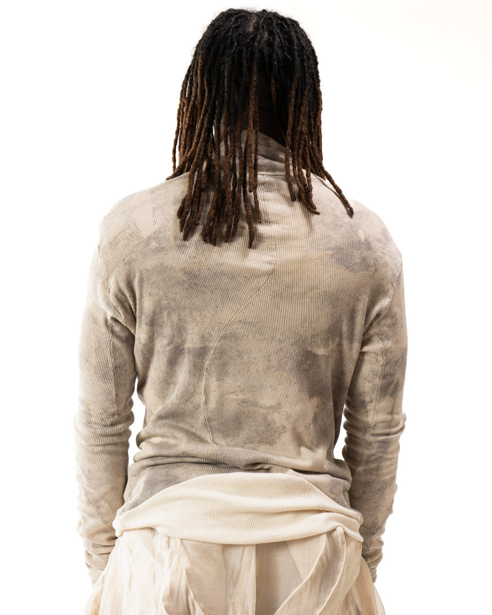 OXIDIZED IRON REVERSIBLE SPLIT TURTLENECK