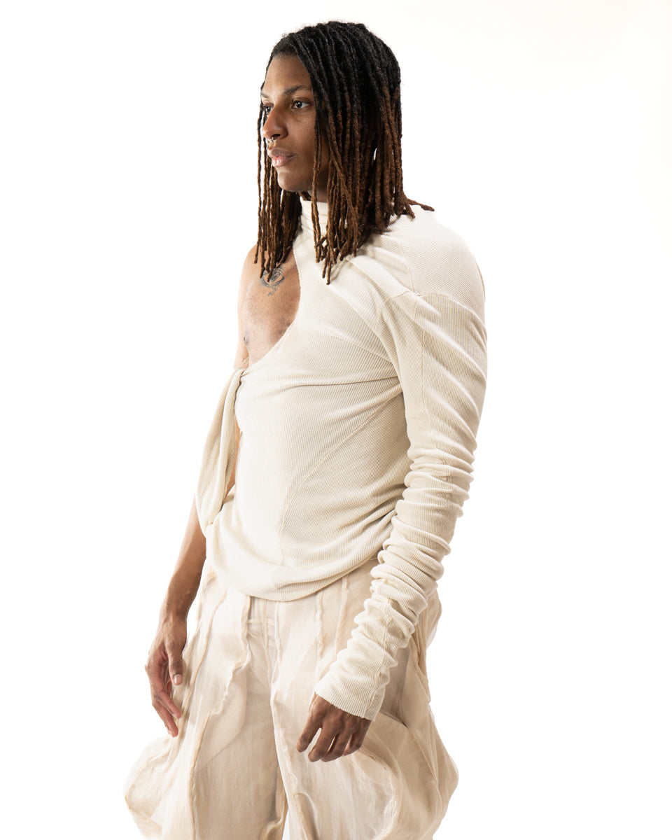 OXIDIZED IRON REVERSIBLE SPLIT TURTLENECK