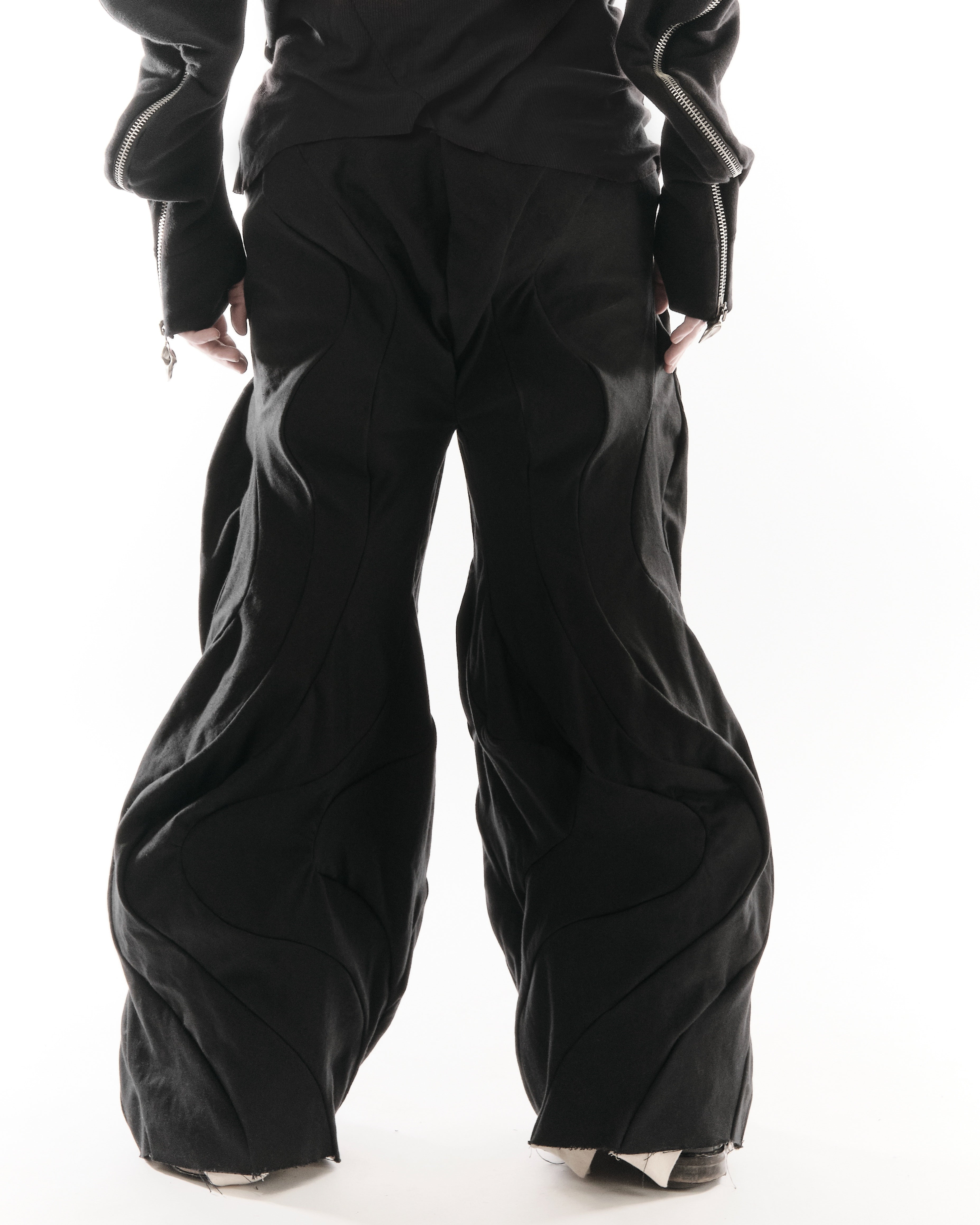 BLACK & WHITE REVERSIBLE POST HUMAN PANTS