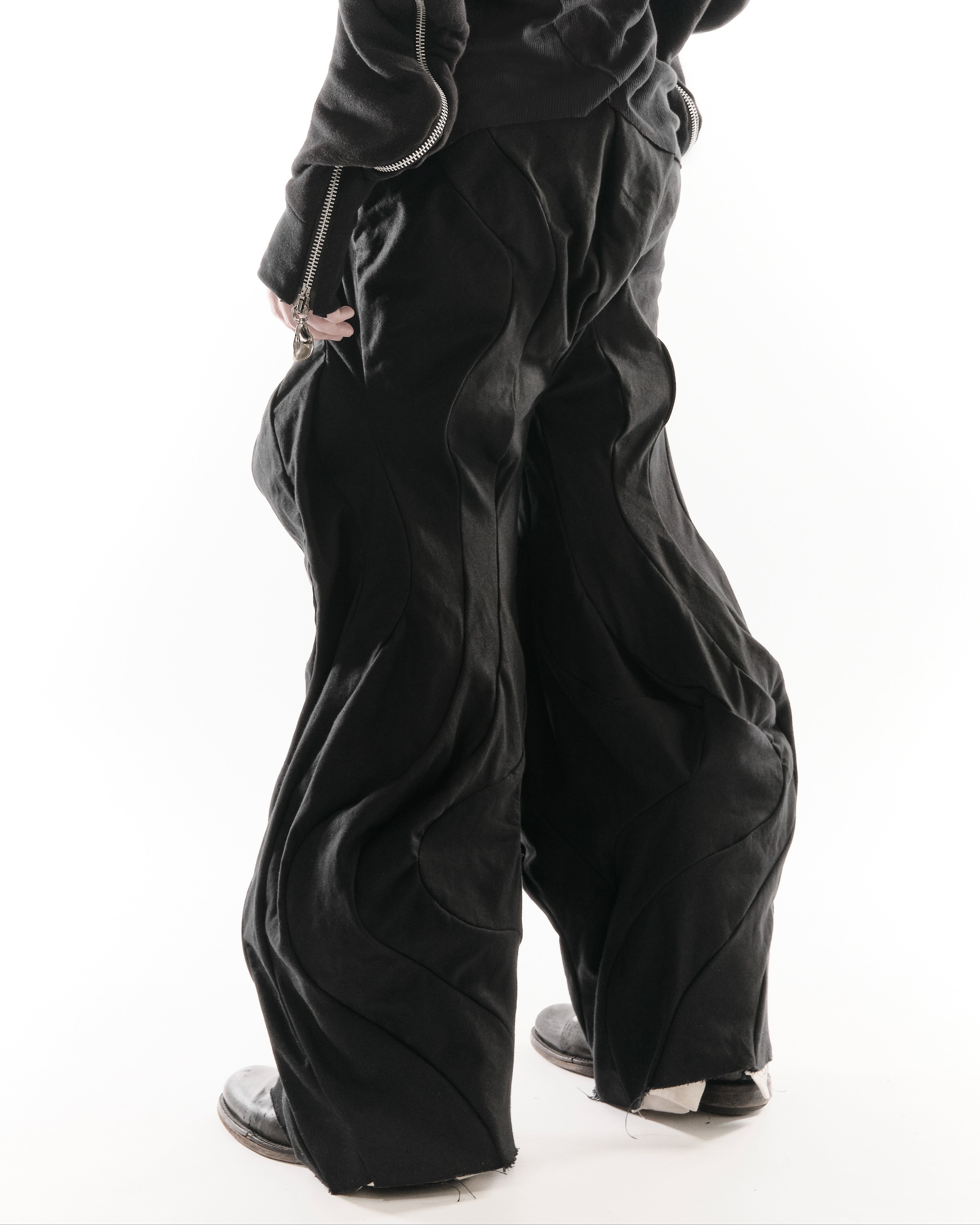 BLACK & WHITE REVERSIBLE POST HUMAN PANTS