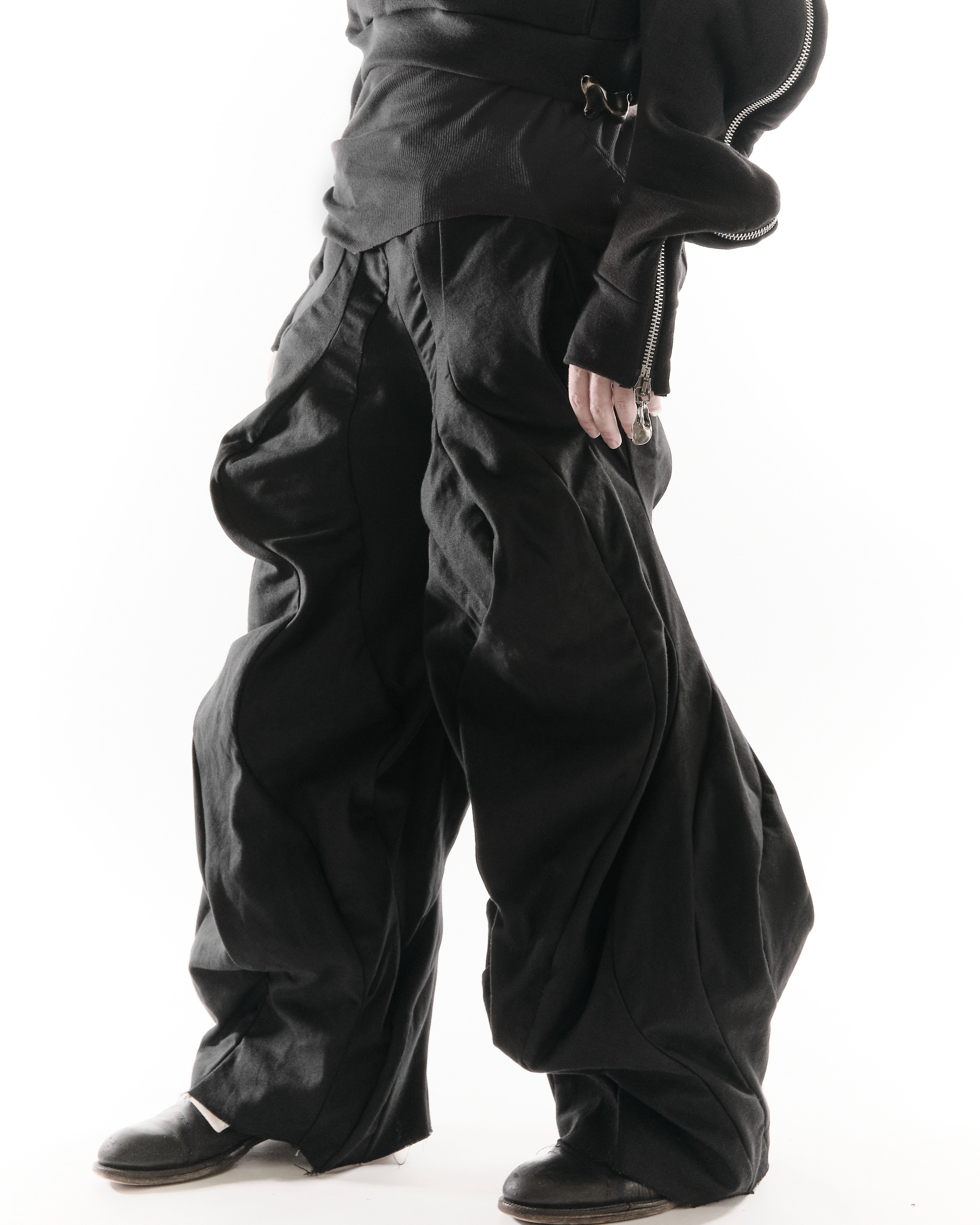 BLACK & WHITE REVERSIBLE POST HUMAN PANTS