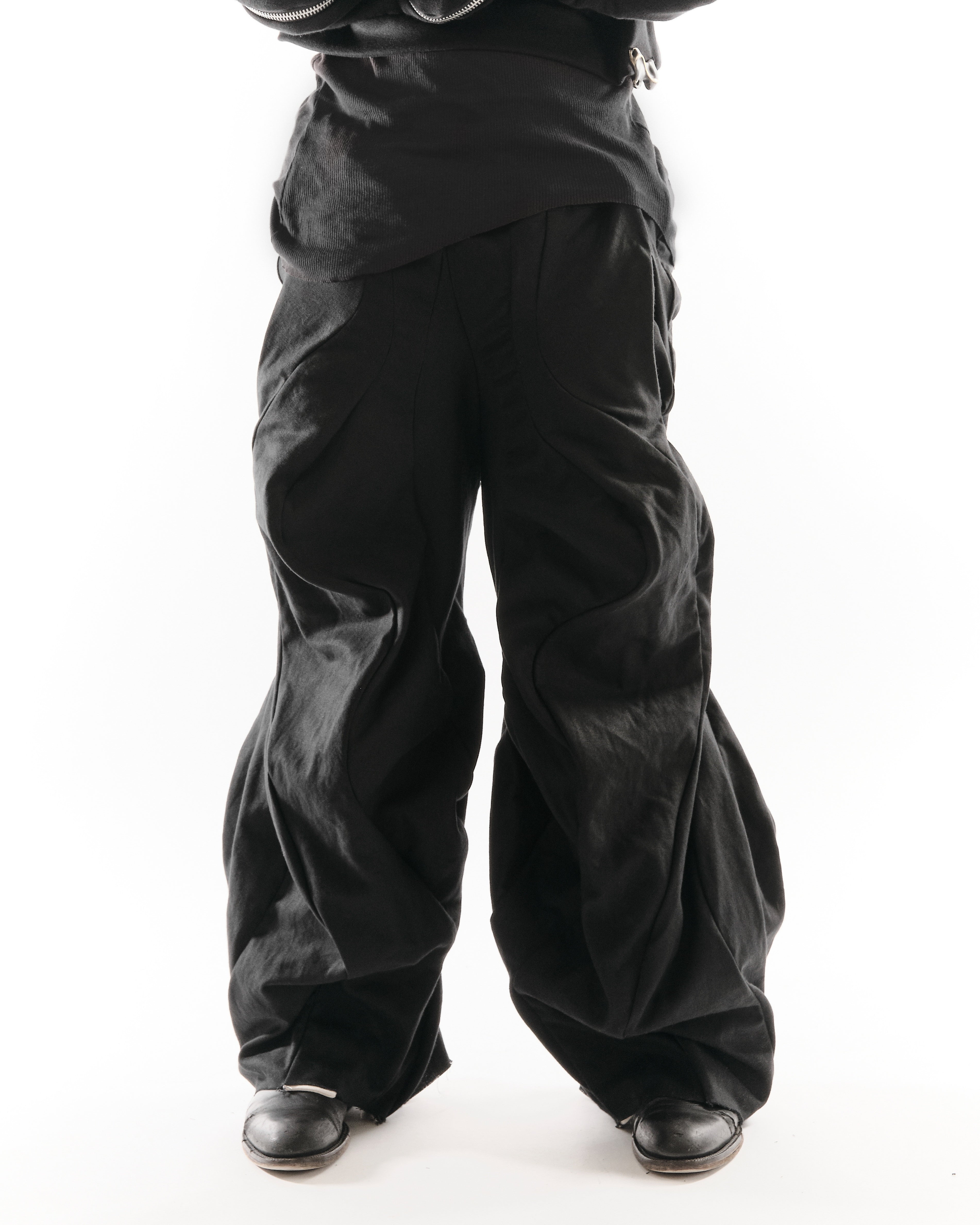 BLACK & WHITE REVERSIBLE POST HUMAN PANTS