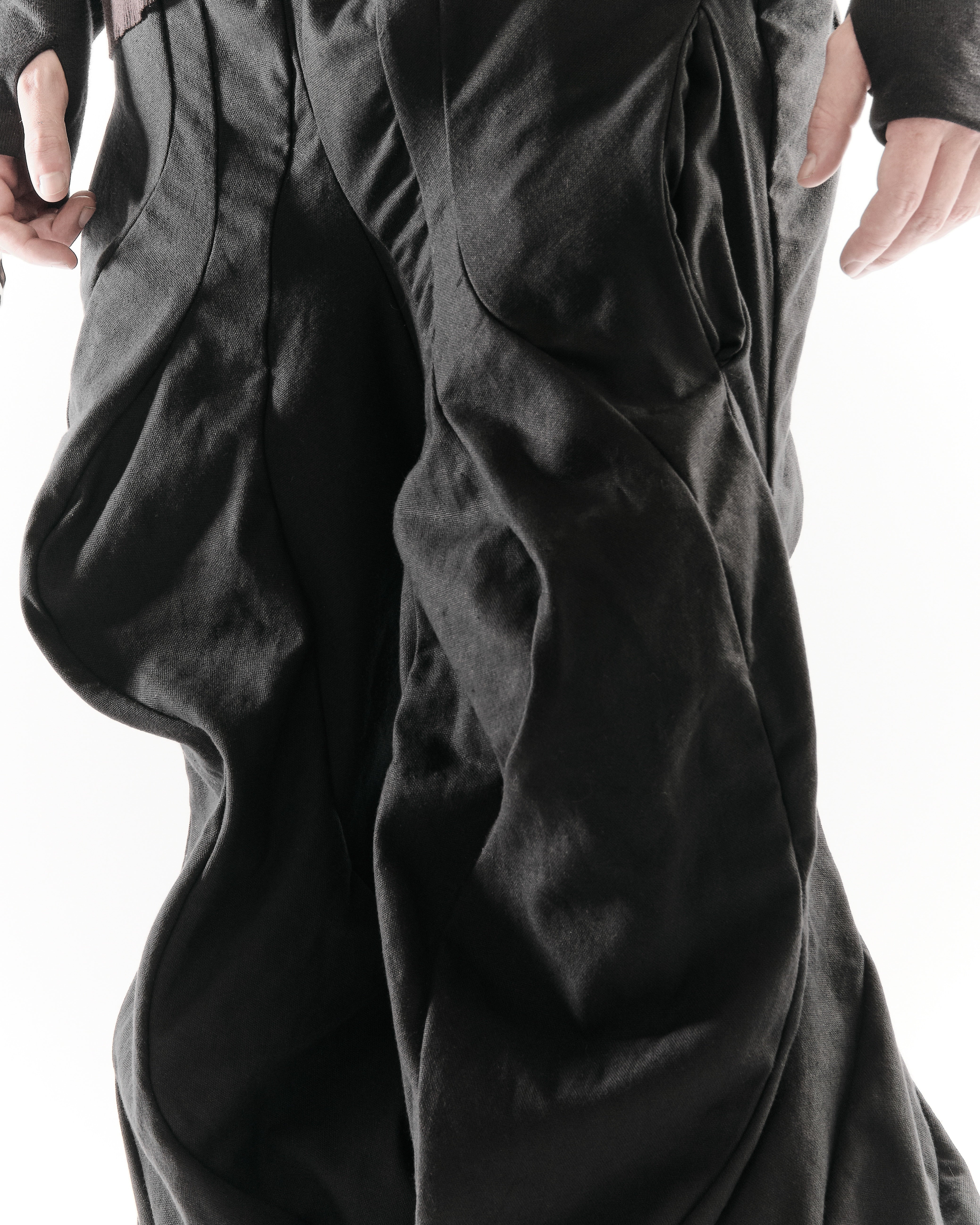 BLACK & WHITE REVERSIBLE POST HUMAN PANTS