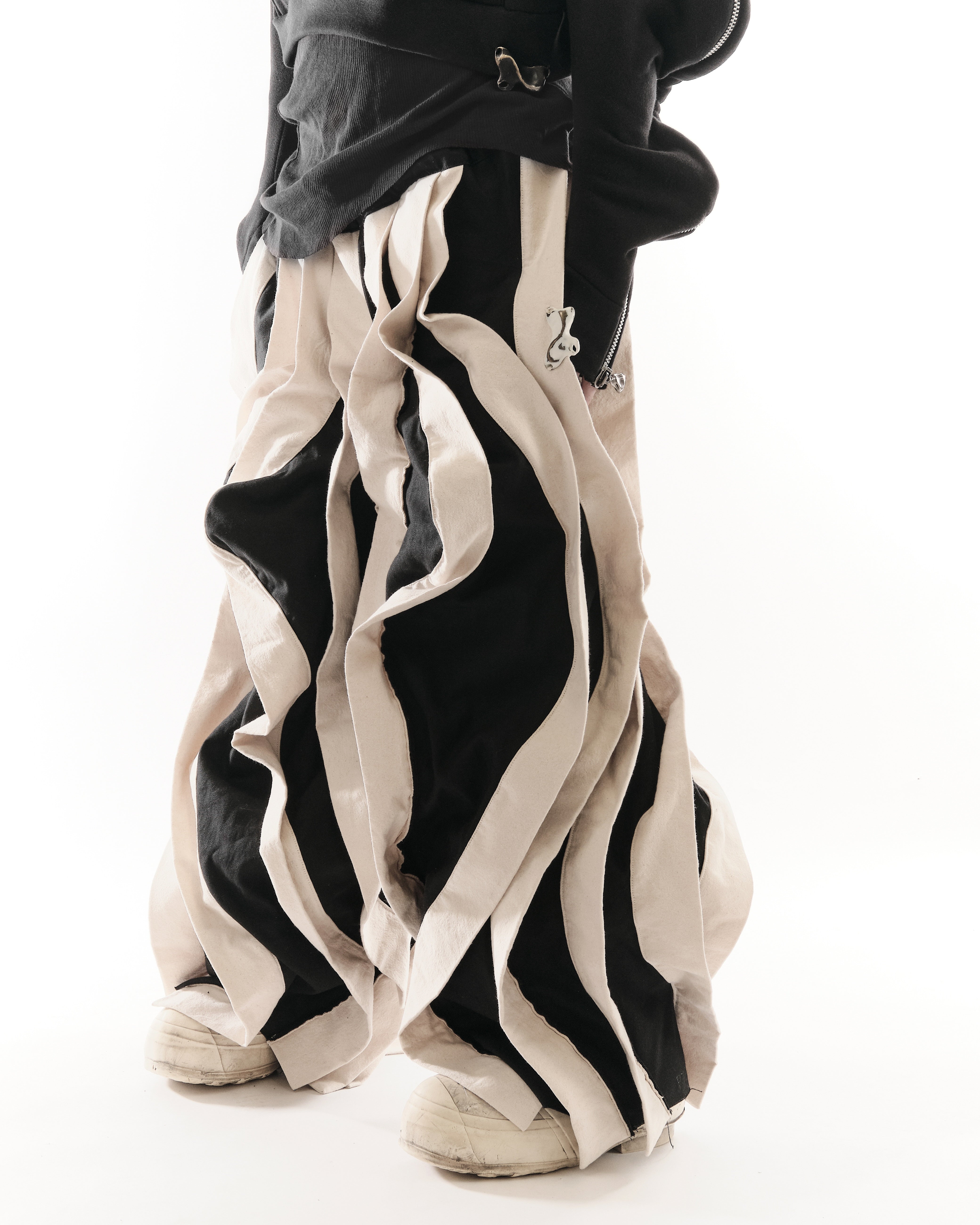 BLACK & WHITE REVERSIBLE POST HUMAN PANTS