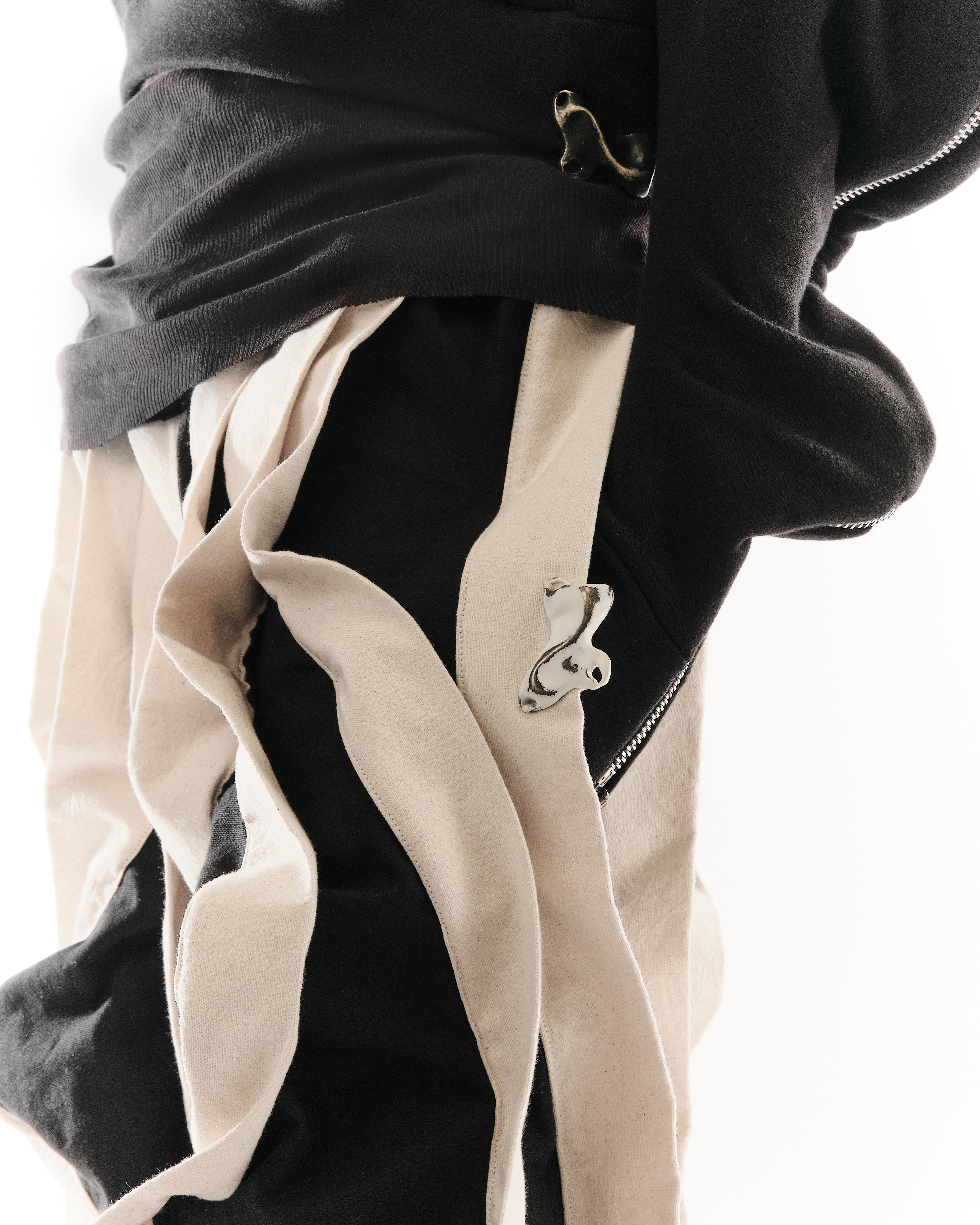 BLACK & WHITE REVERSIBLE POST HUMAN PANTS