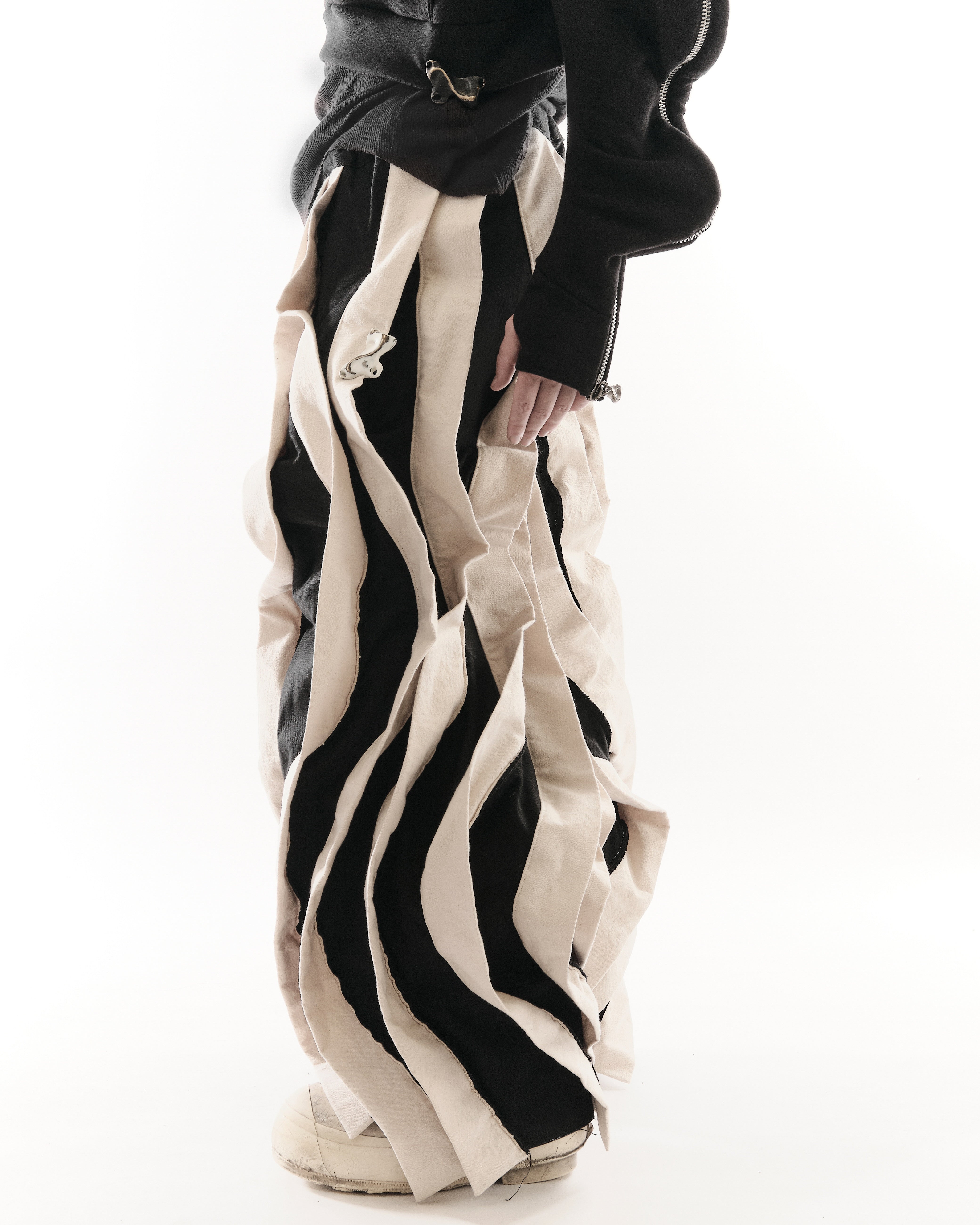 BLACK & WHITE REVERSIBLE POST HUMAN PANTS