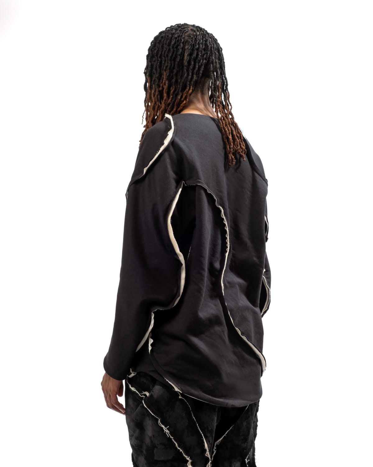 REVERSIBLE ORGANIC SEAMED SWEATER