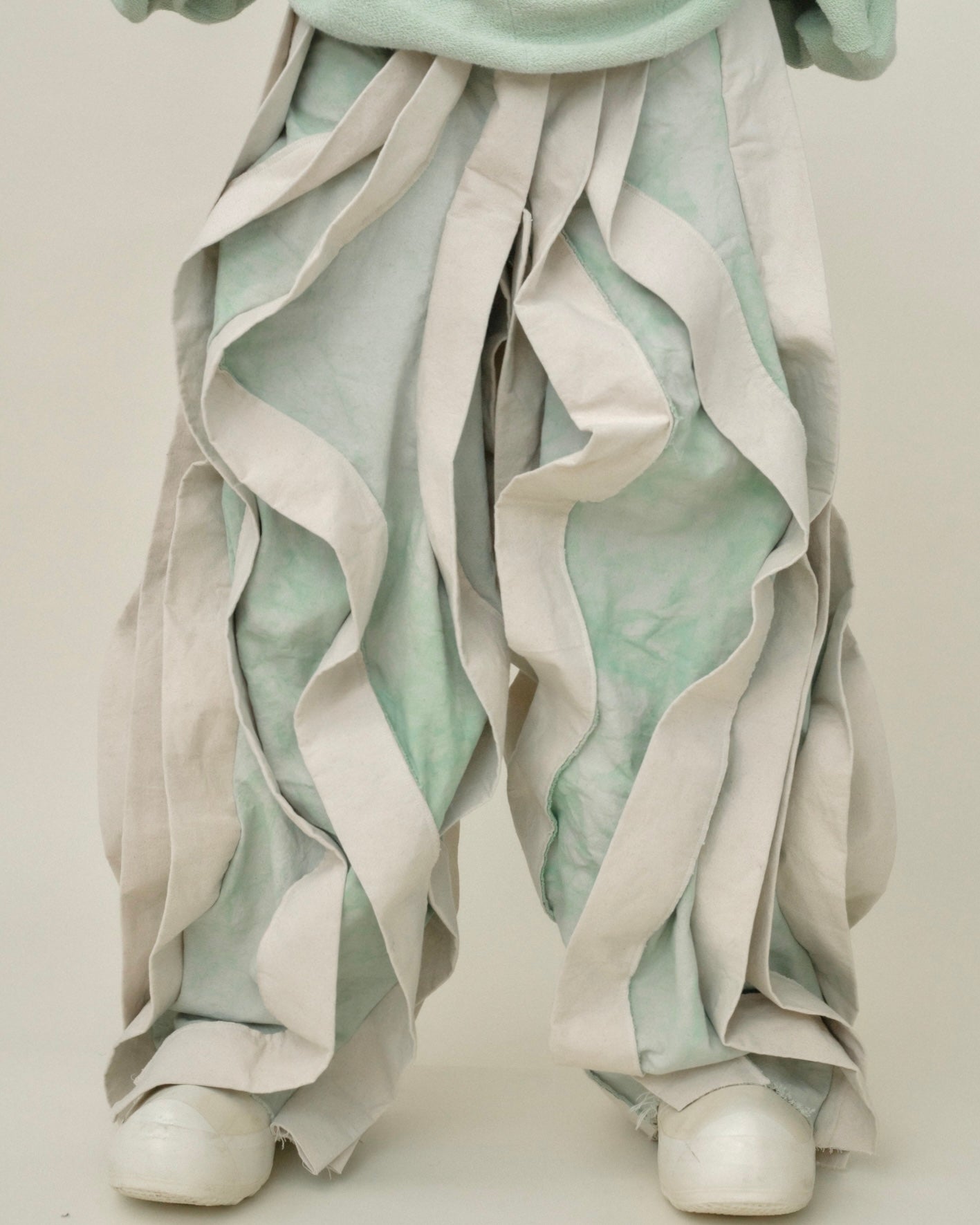 SAMPLE COPPER OXIDE DIP DYED  POST HUMAN PANTS