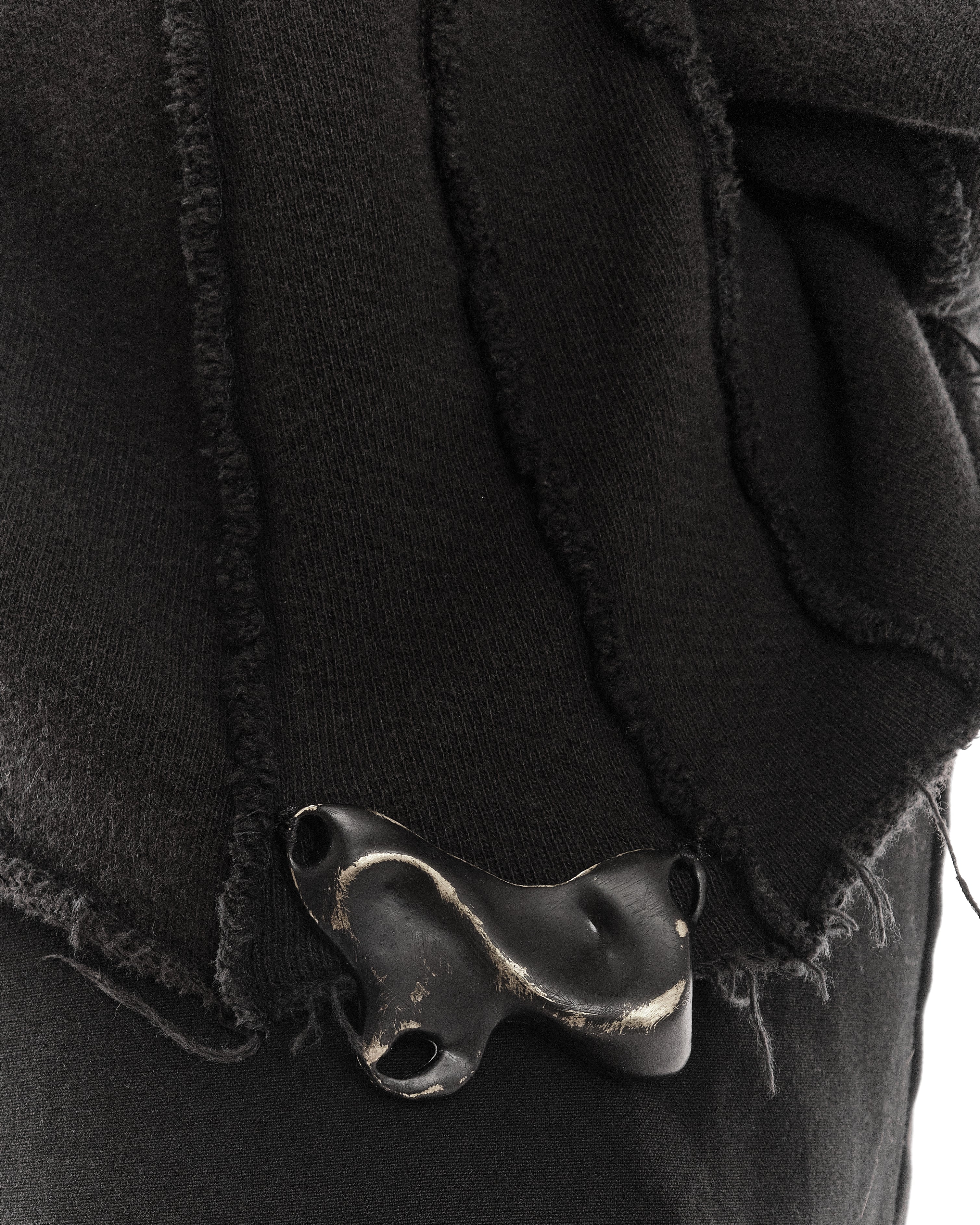 BLACK REVERSIBLE POST HUMAN SWEATER