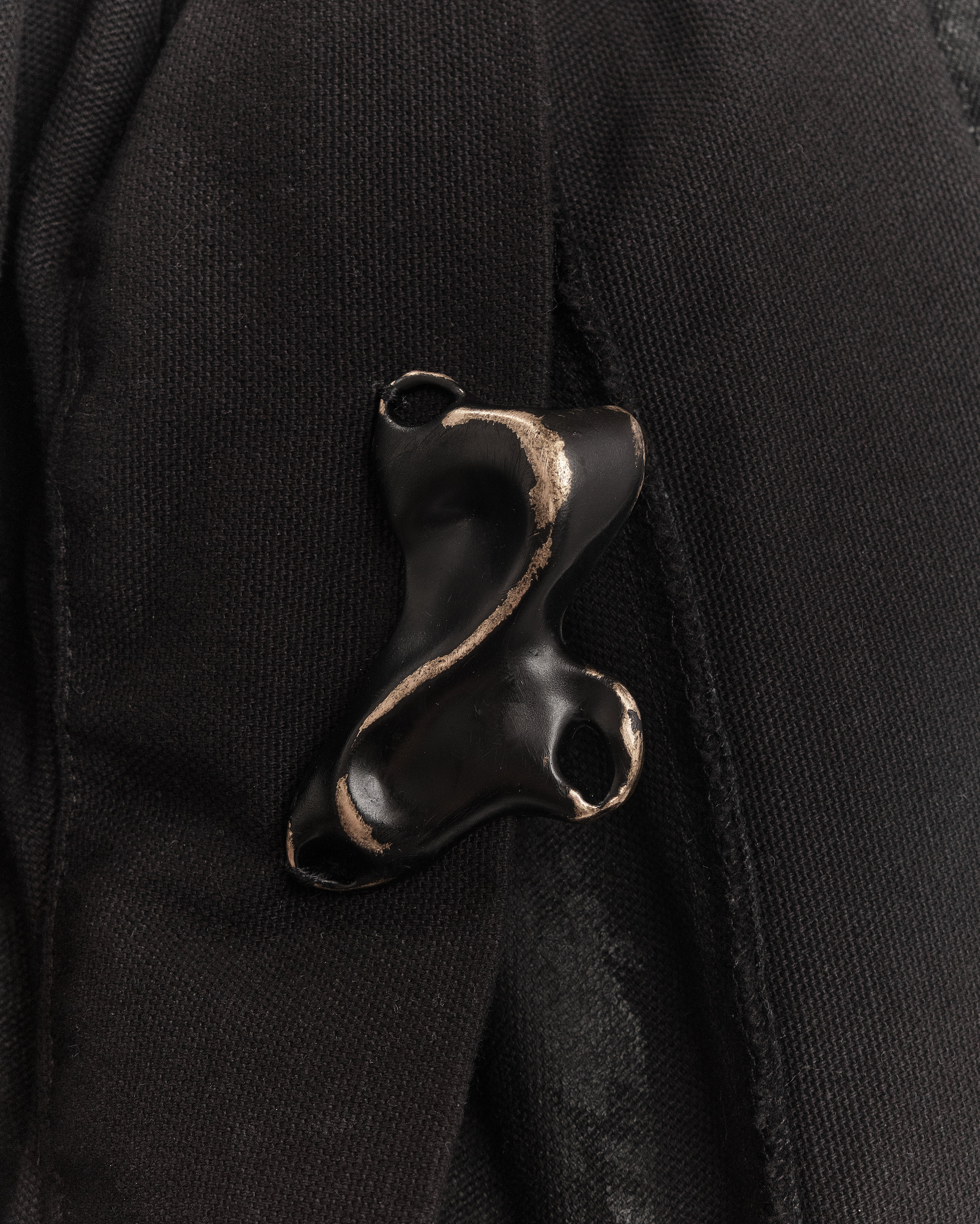 BLACK WAXED REVERSIBLE POST HUMAN PANTS