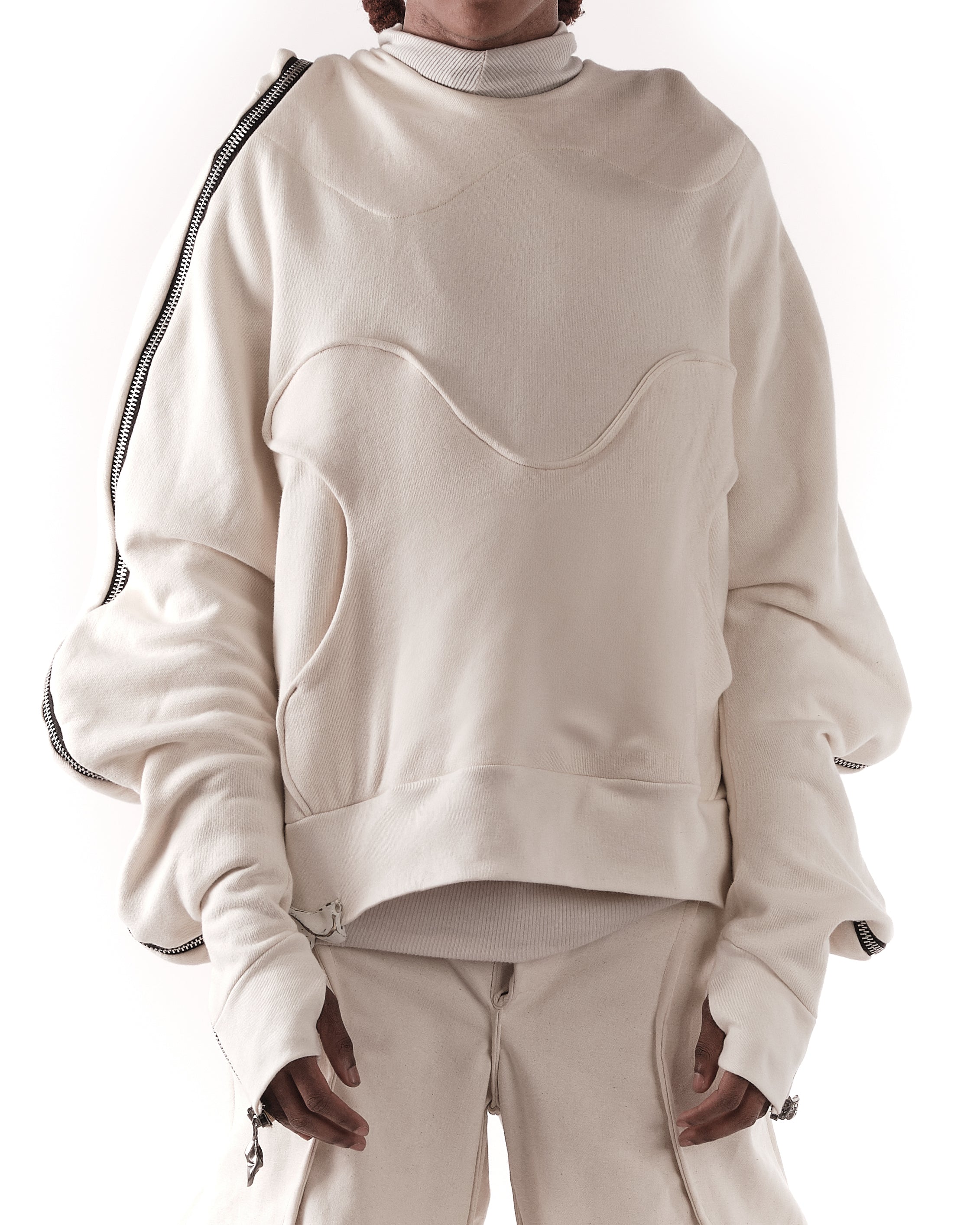 UNDYED METAMORPHIC  BUBBLE HOODIE