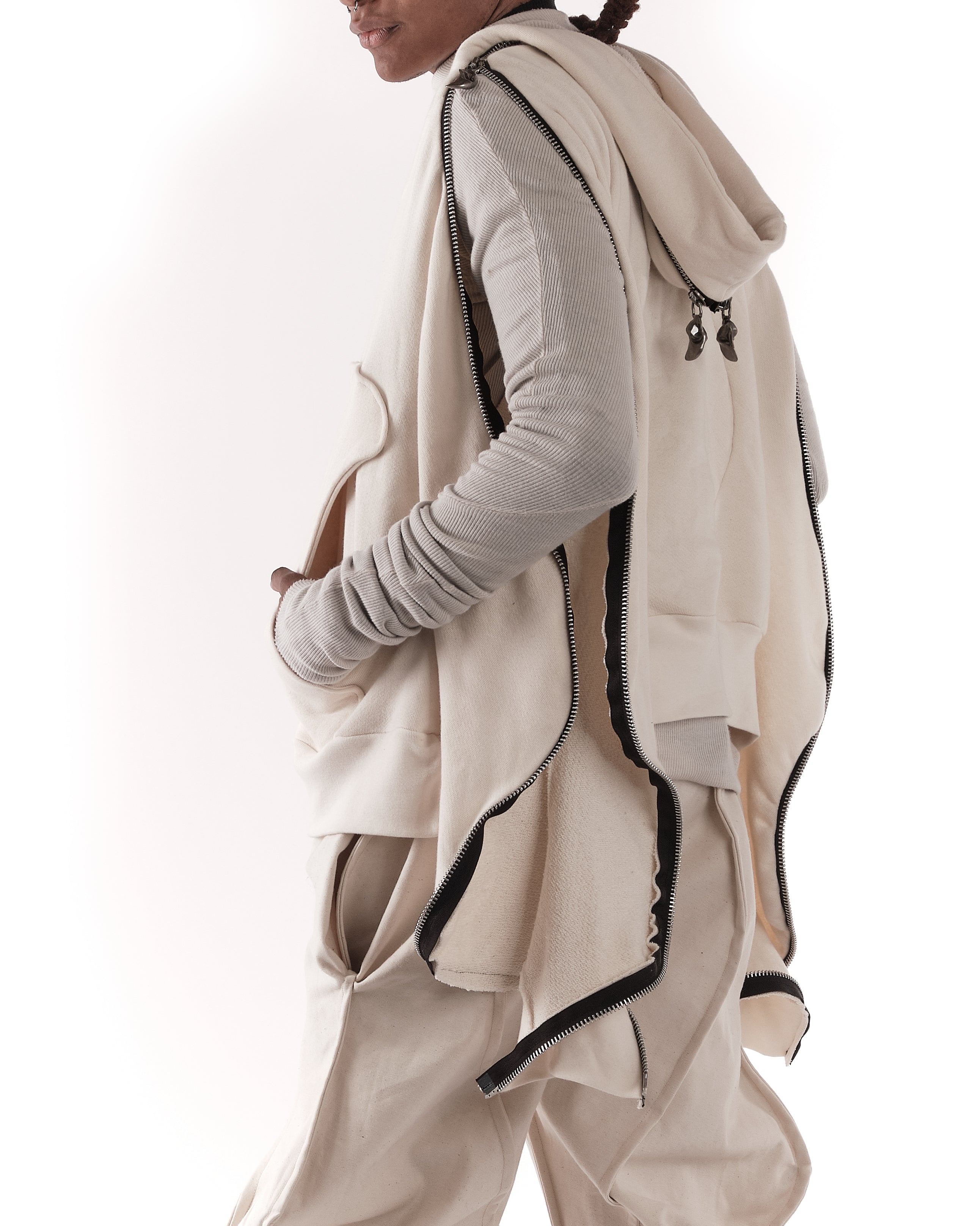 UNDYED METAMORPHIC  BUBBLE HOODIE