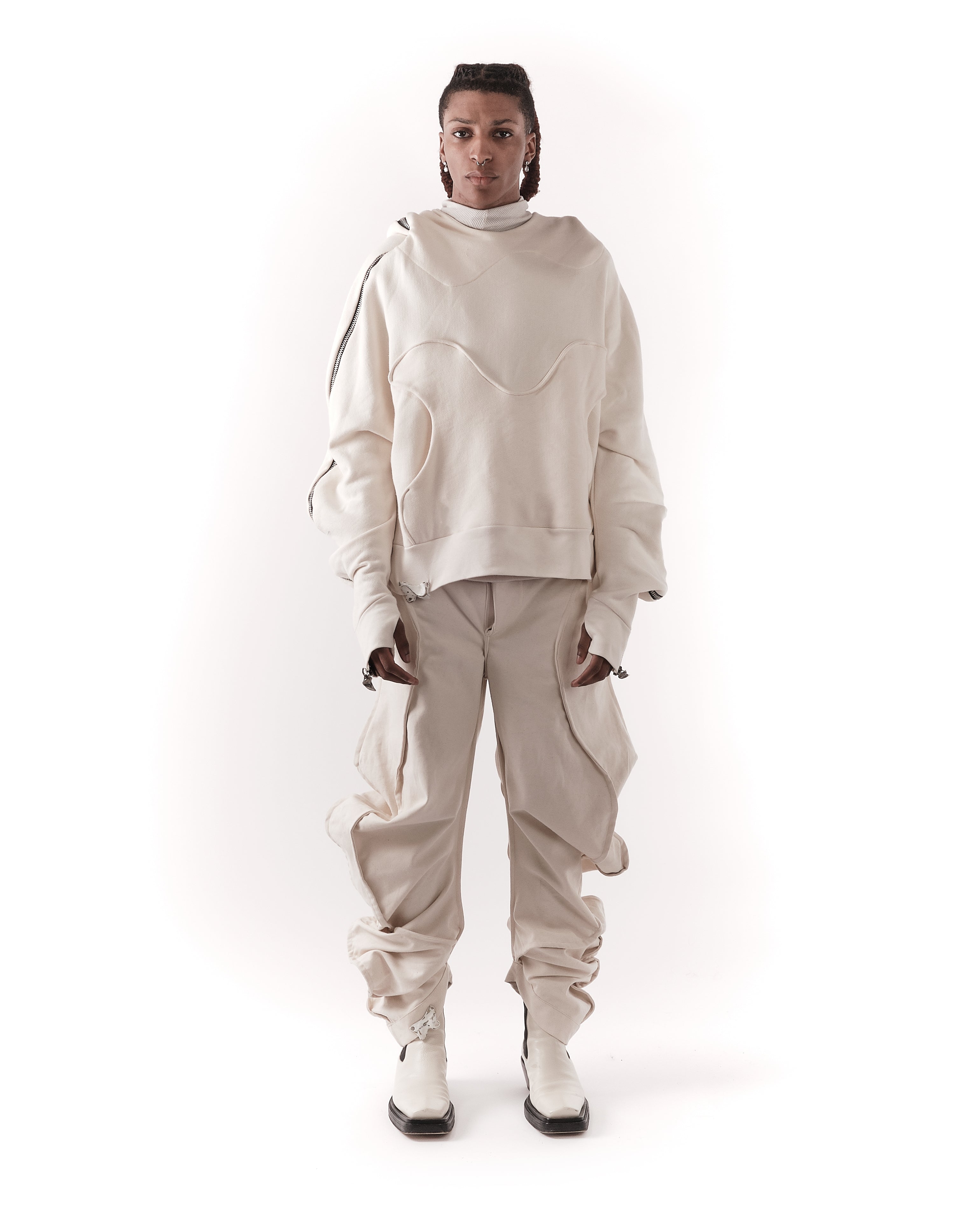 UNDYED METAMORPHIC  BUBBLE HOODIE