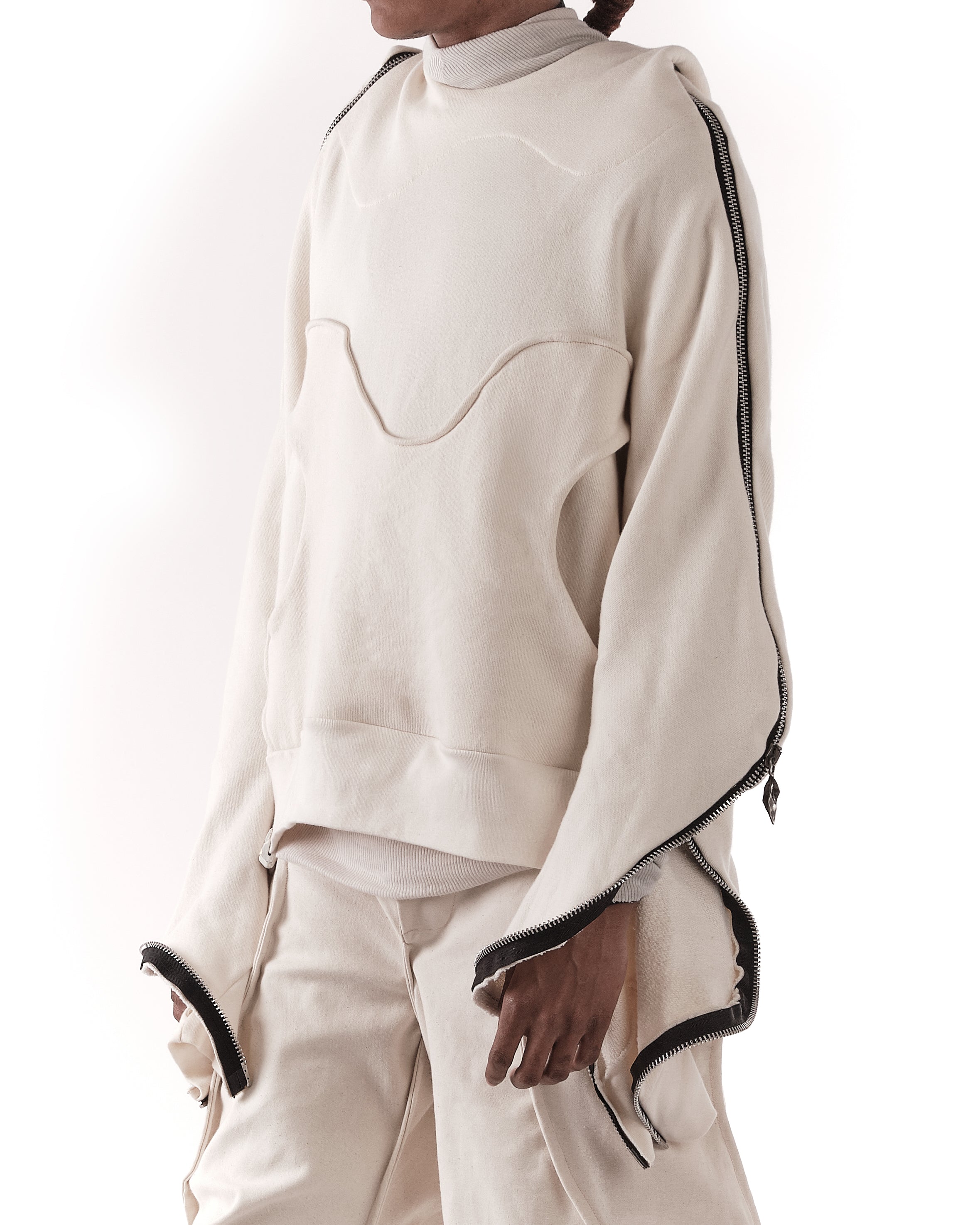 UNDYED METAMORPHIC  BUBBLE HOODIE