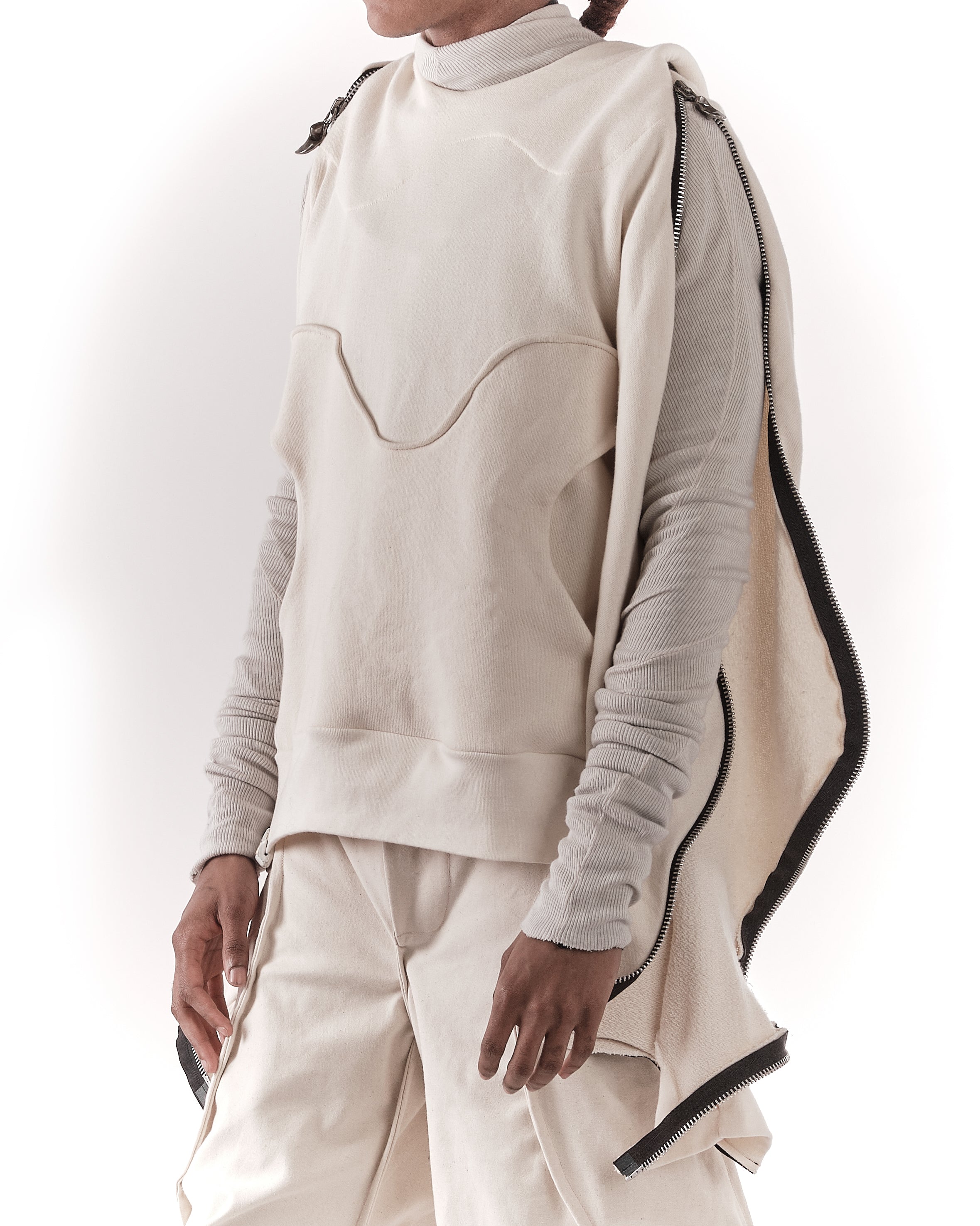 SAMPLE UNDYED ELONGATED METAMORPHIC BUBBLE HOODIE