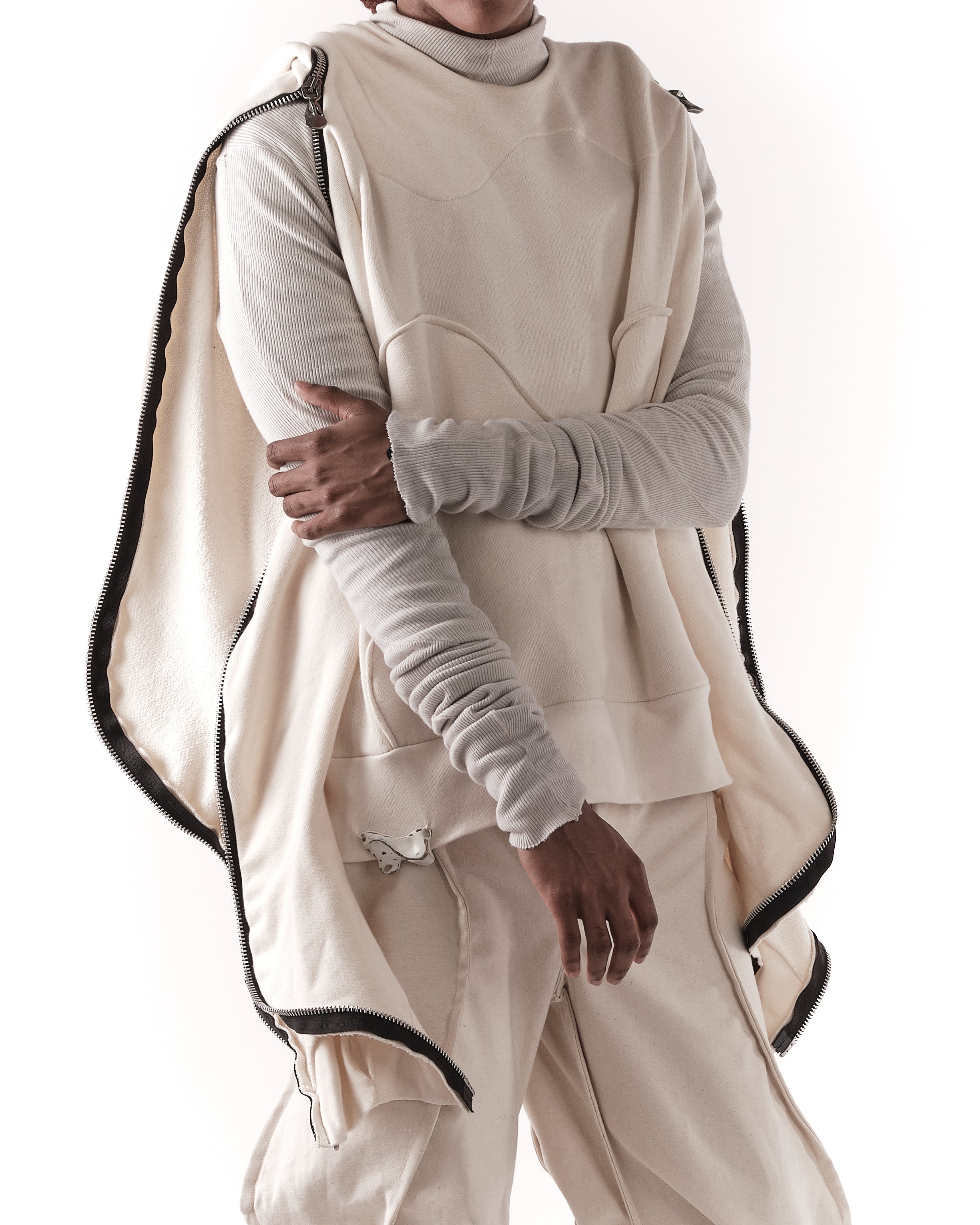 UNDYED METAMORPHIC  BUBBLE HOODIE