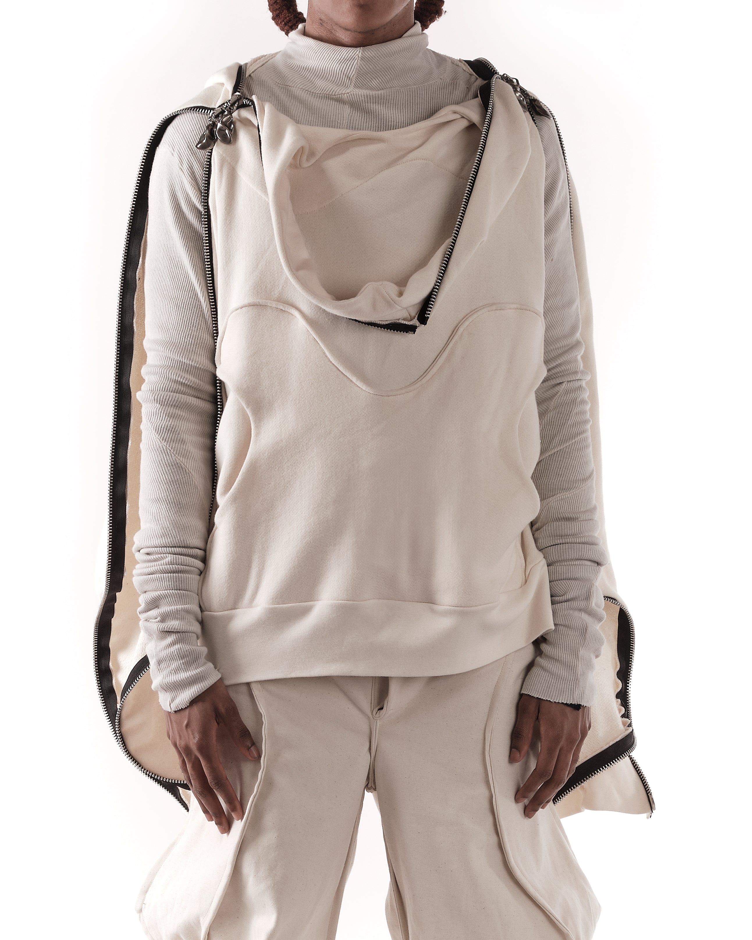 UNDYED METAMORPHIC  BUBBLE HOODIE
