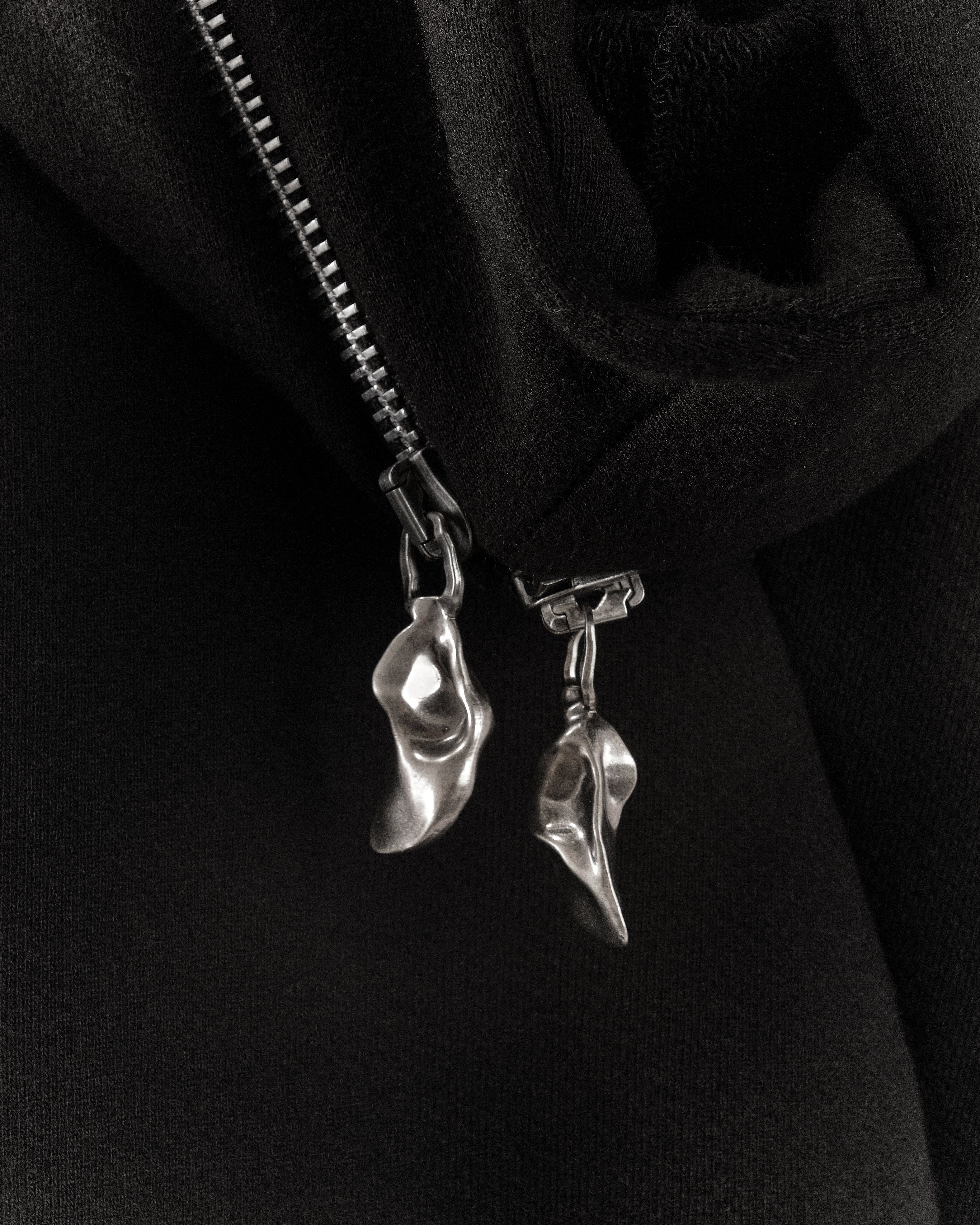 BLACK METAMORPHIC  BUBBLE HOODIE