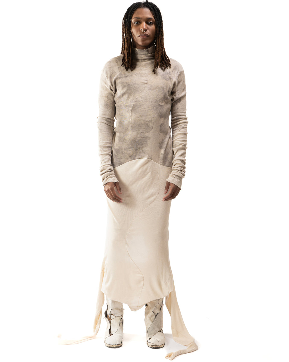 OXIDIZED IRON REVERSIBLE SPLIT TURTLENECK