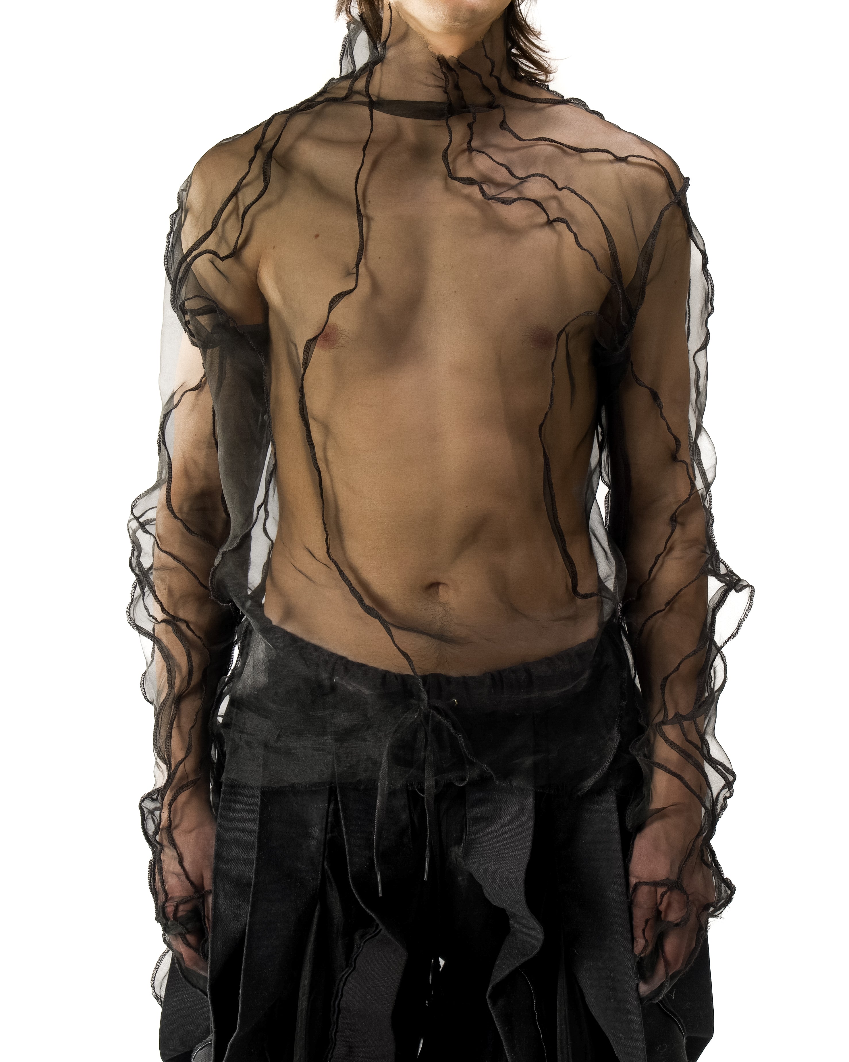 BLACK REVERSIBLE VENA GLOVE TOP