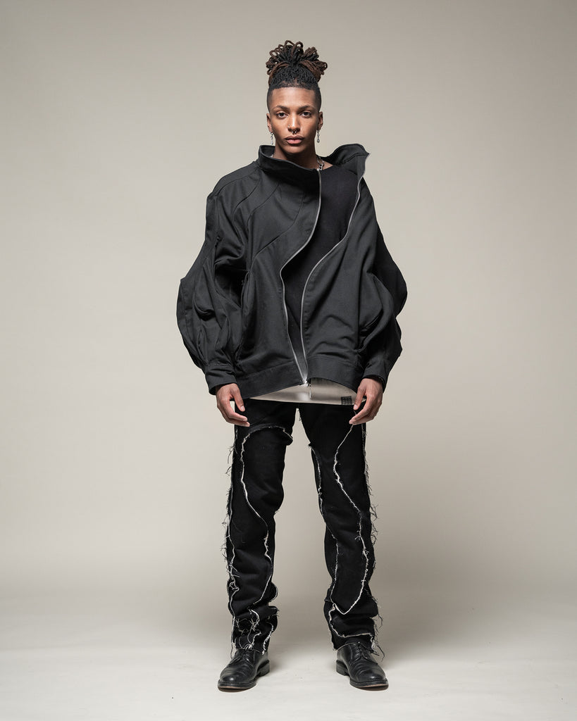 ALL BLACK FULLY REVERSIBLE POST HUMAN JACKET