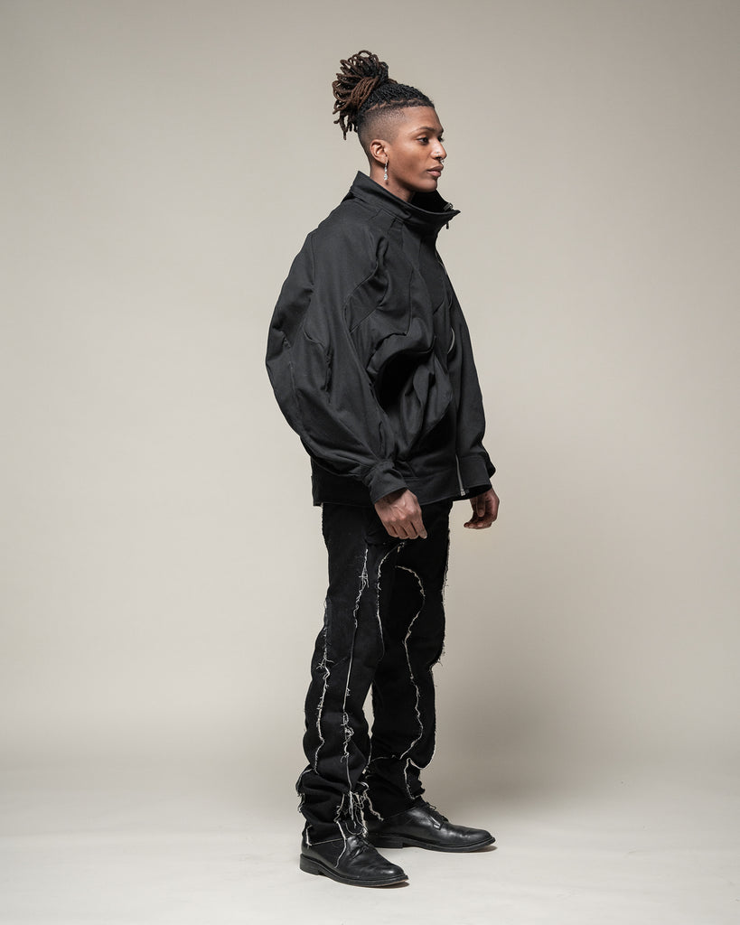ALL BLACK FULLY REVERSIBLE POST HUMAN JACKET