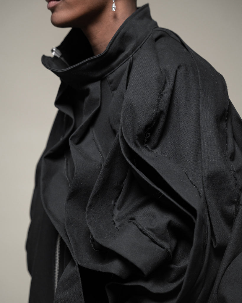 ALL BLACK FULLY REVERSIBLE POST HUMAN JACKET