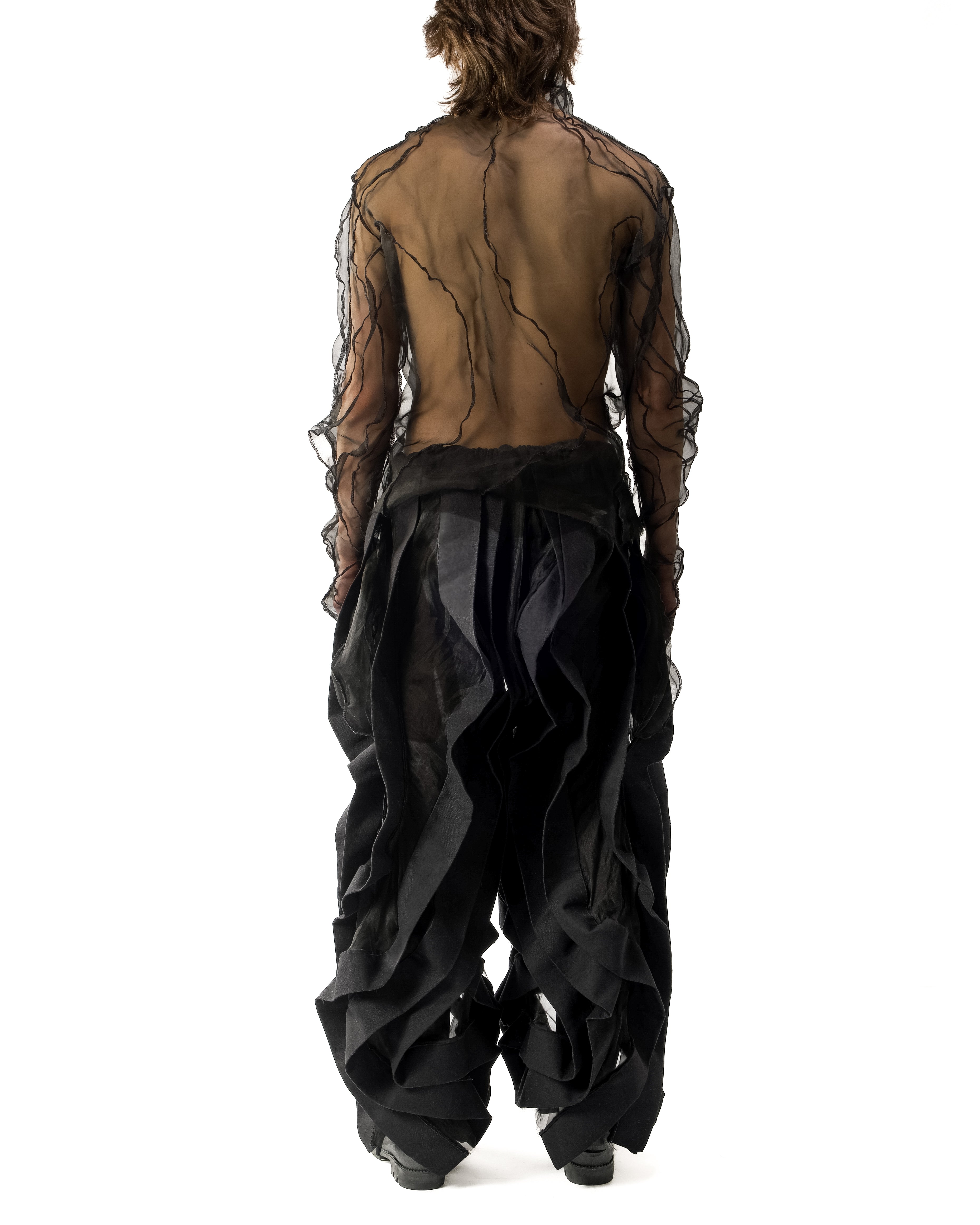 BLACK REVERSIBLE VENA GLOVE TOP