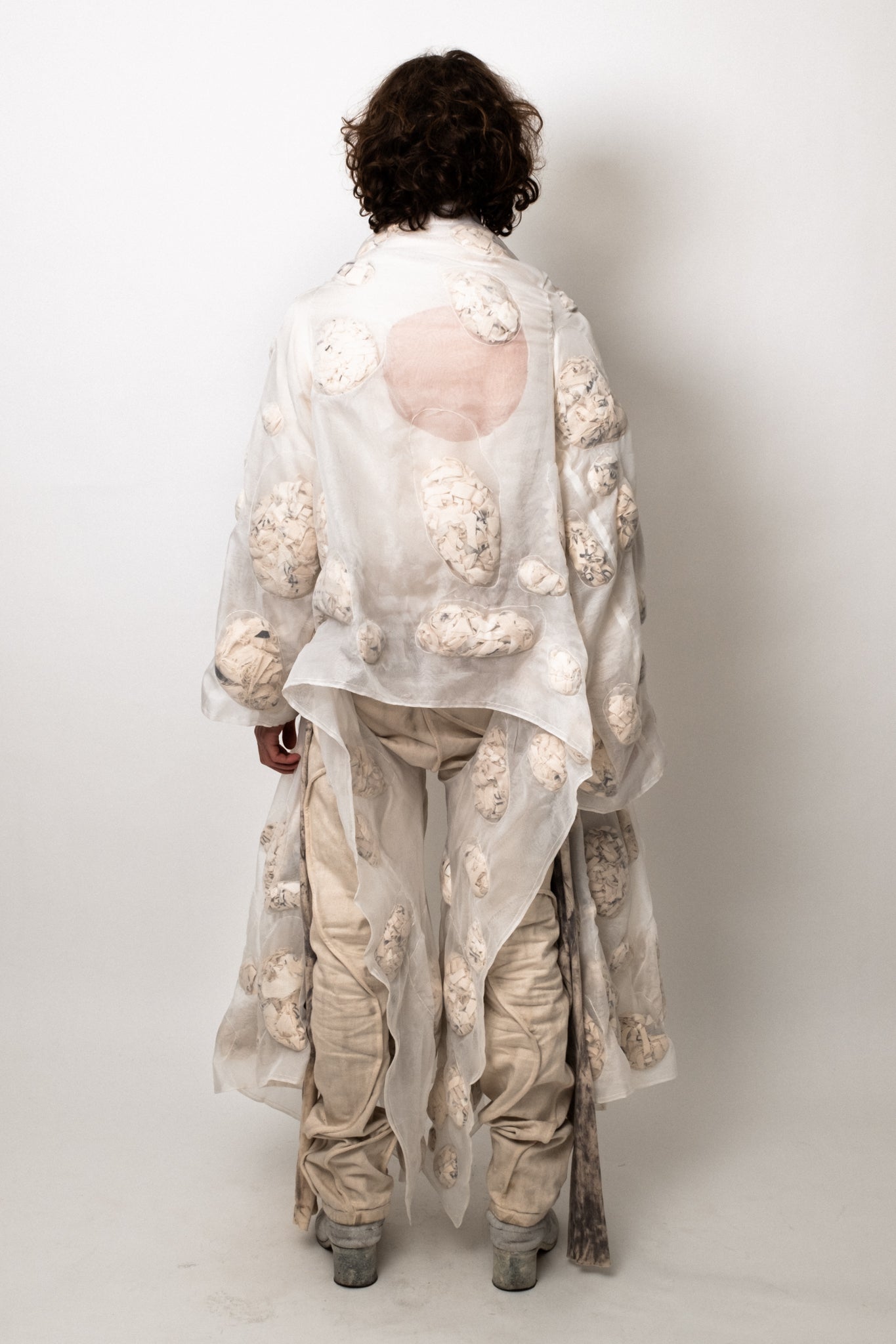 SAMPLE COAGULATED SILK PUFFER UNDYED