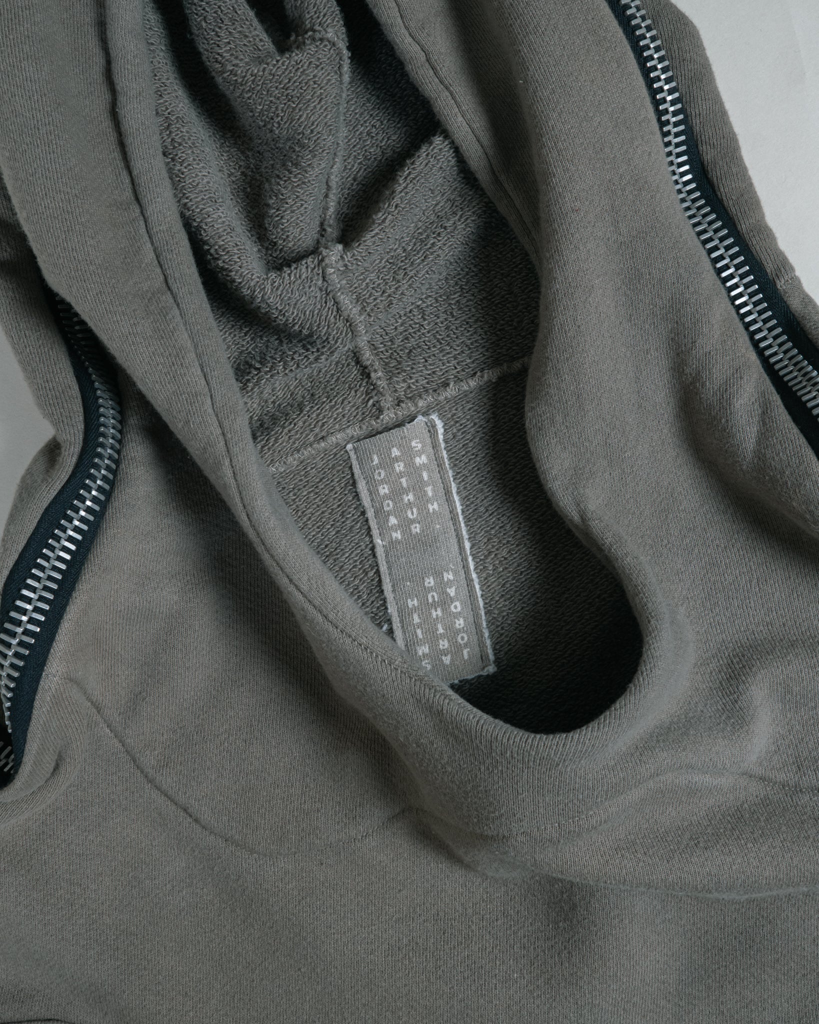 SAMPLE BROWN/ GREY DIP DYED METAMORPHIC  BUBBLE HOODIE