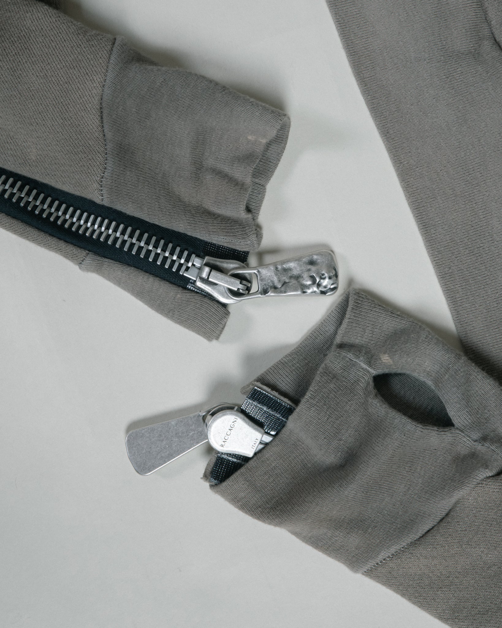 SAMPLE BROWN/ GREY DIP DYED METAMORPHIC  BUBBLE HOODIE