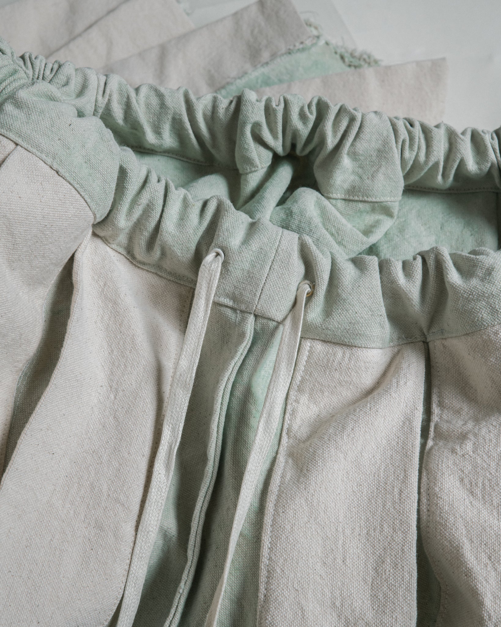 SAMPLE COPPER OXIDE DIP DYED  POST HUMAN PANTS