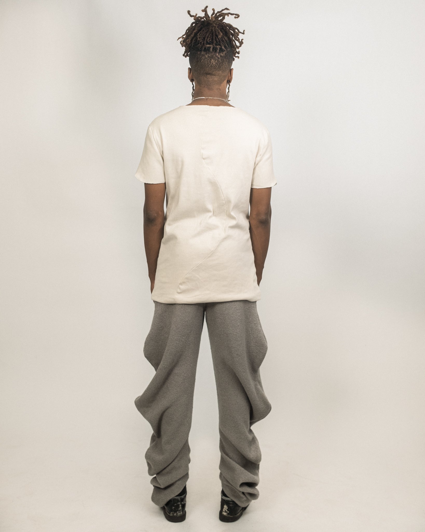 JORDAN ARTHUR SMITH GREY DIP DYED REVERSIBLE T-SHIRT
