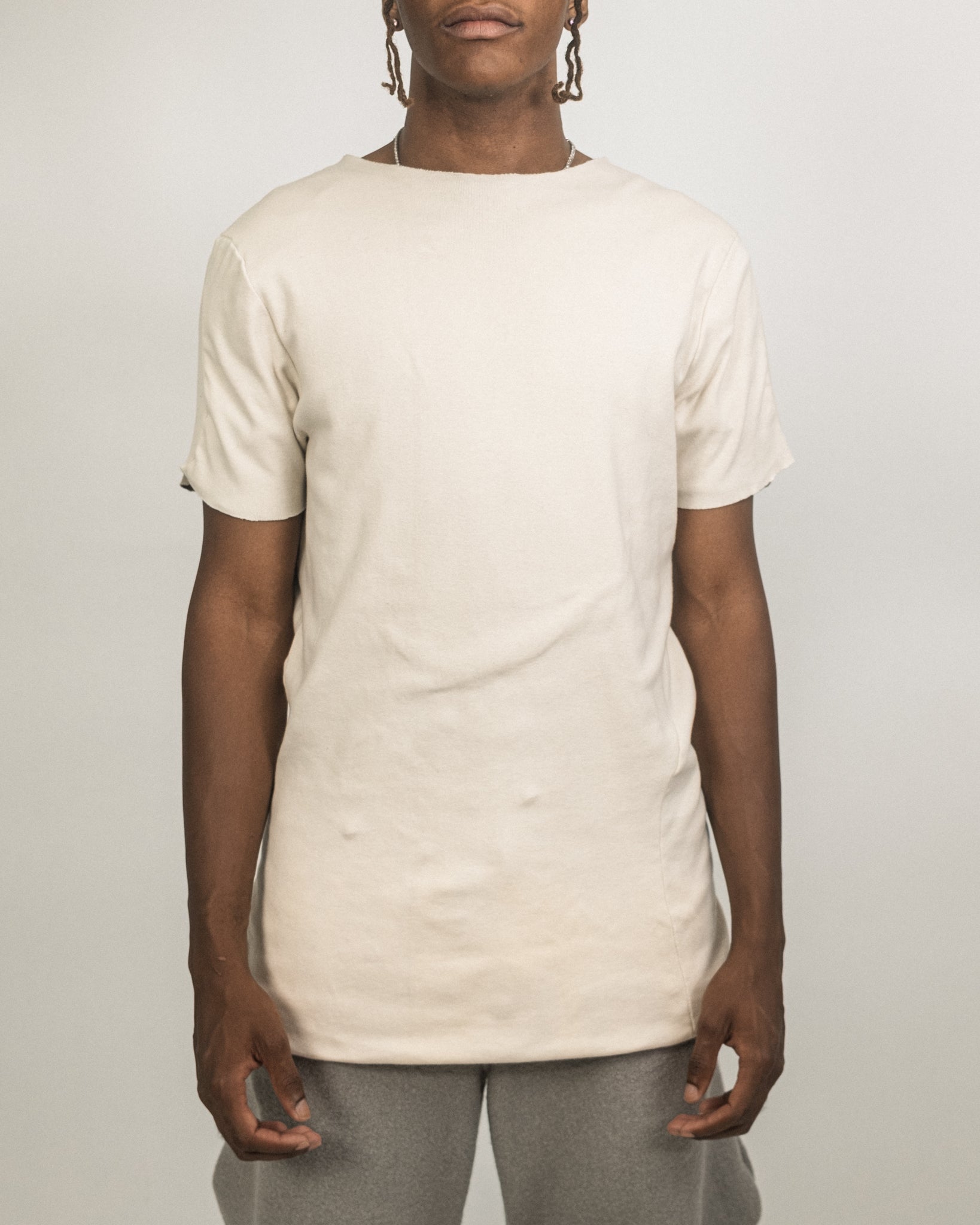 JORDAN ARTHUR SMITH GREY DIP DYED REVERSIBLE T-SHIRT